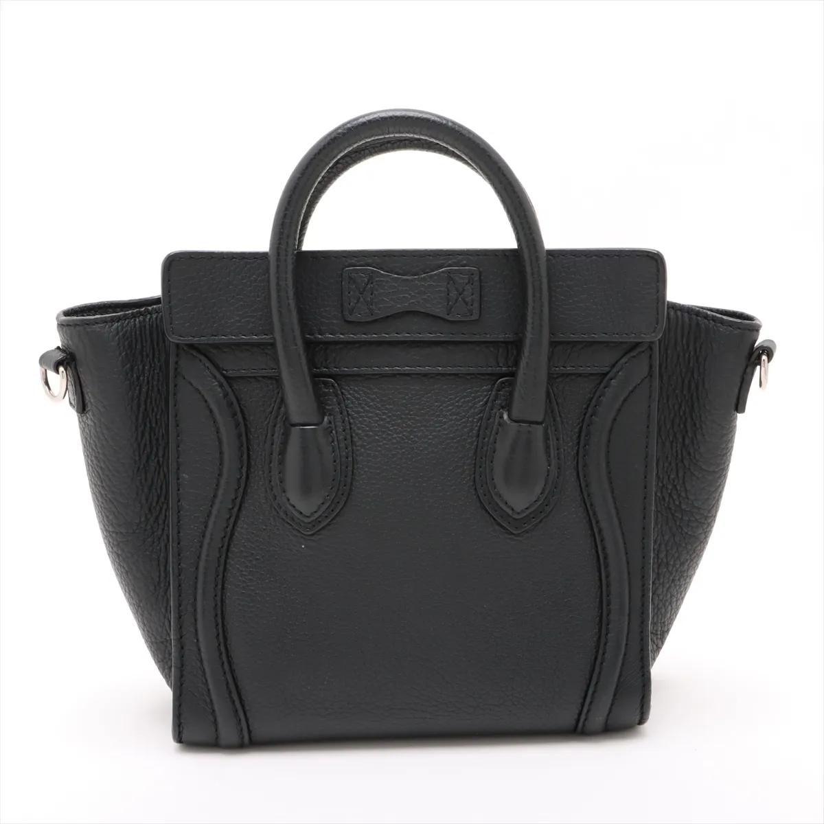 Luggage Nano Shopper Leather 2WAY Handbag Black — view 2