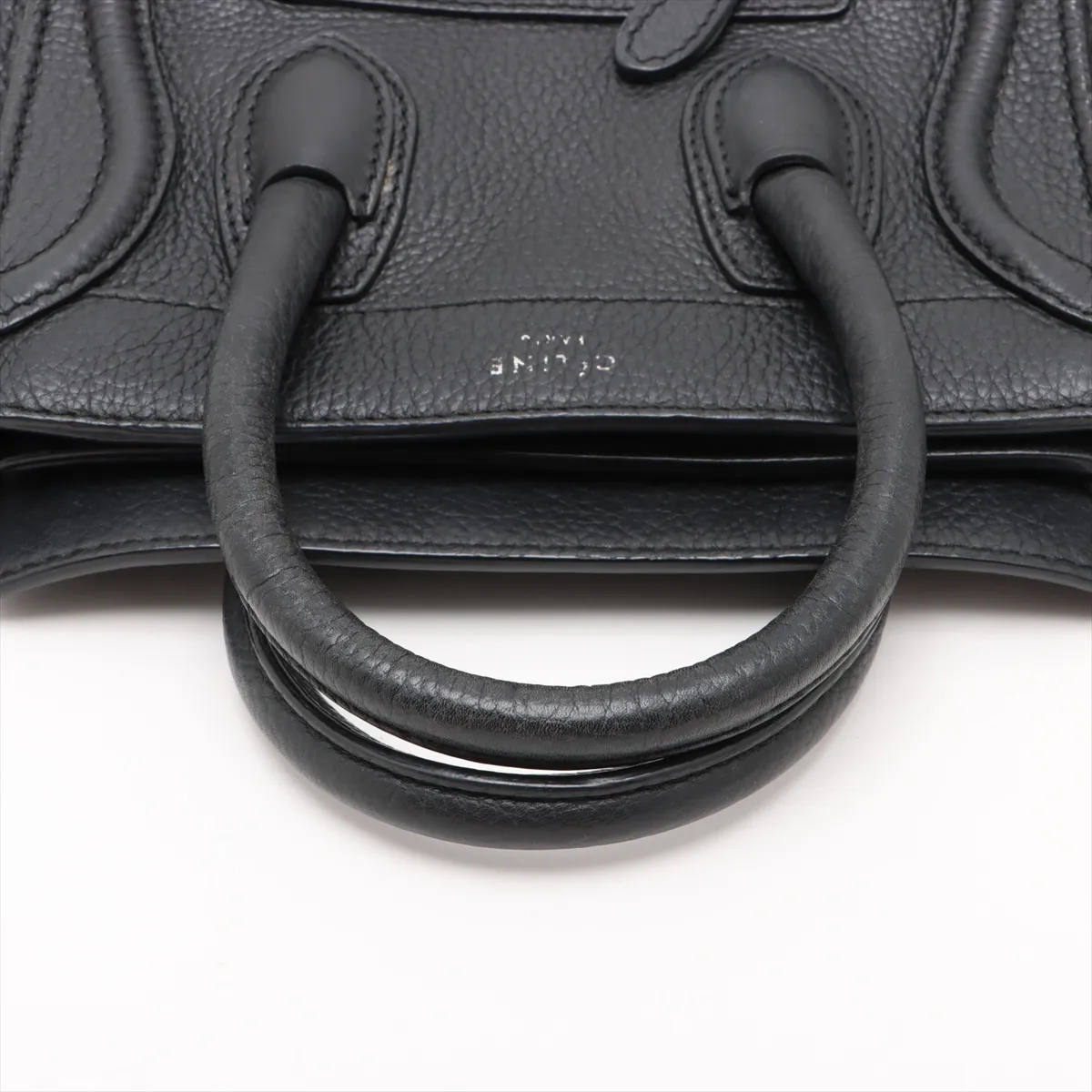 Luggage Nano Shopper Leather 2WAY Handbag Black — view 5