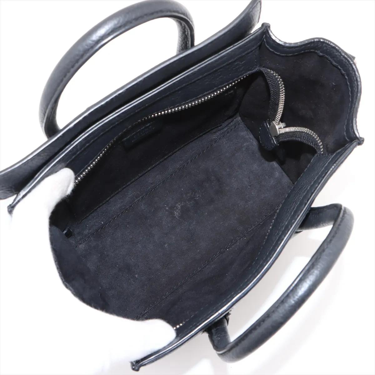 Luggage Nano Shopper Leather 2WAY Handbag Black — view 8