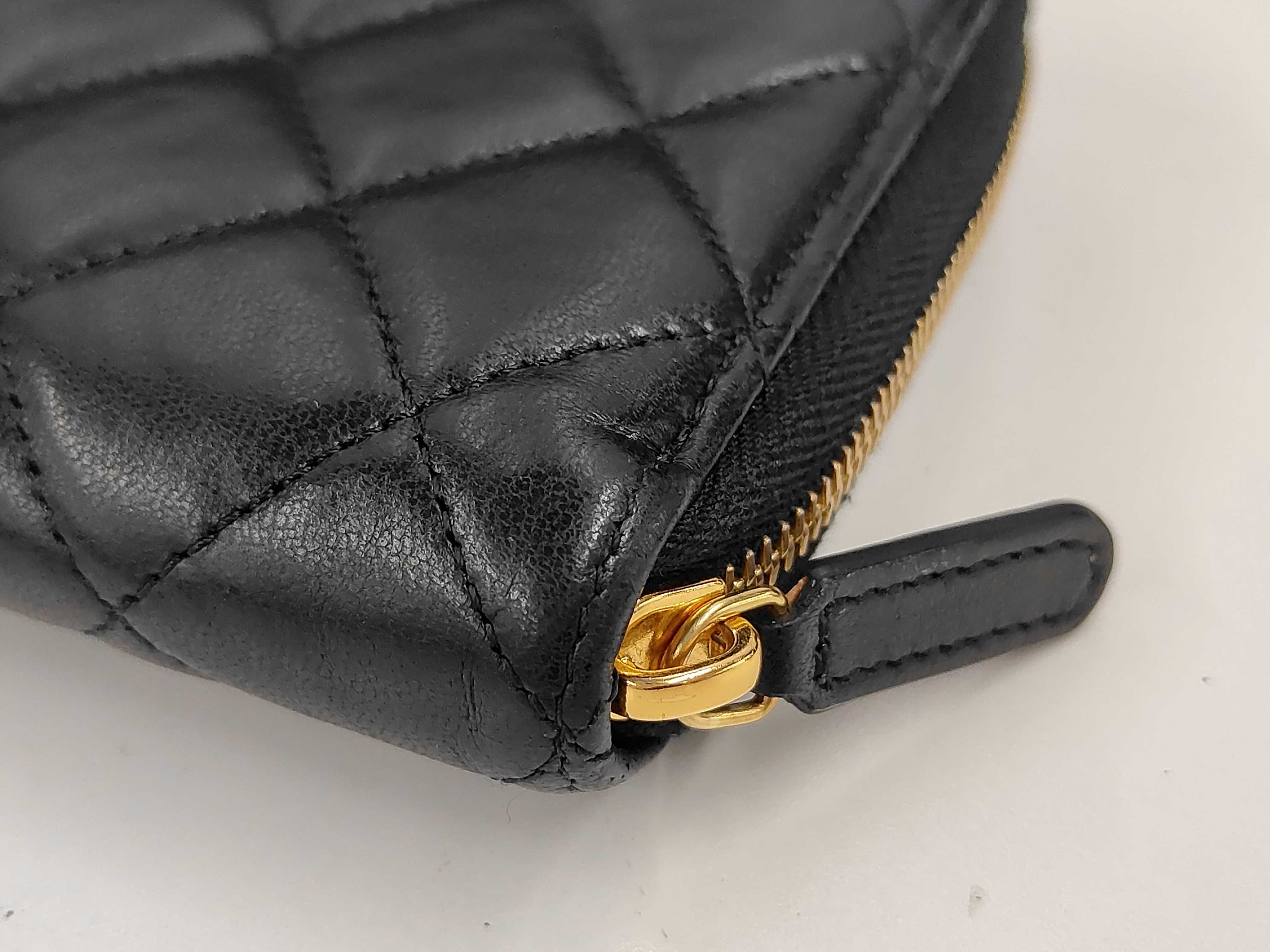 Matelassé Lambskin Long Wallet, Black, Serial Number 28 — view 3