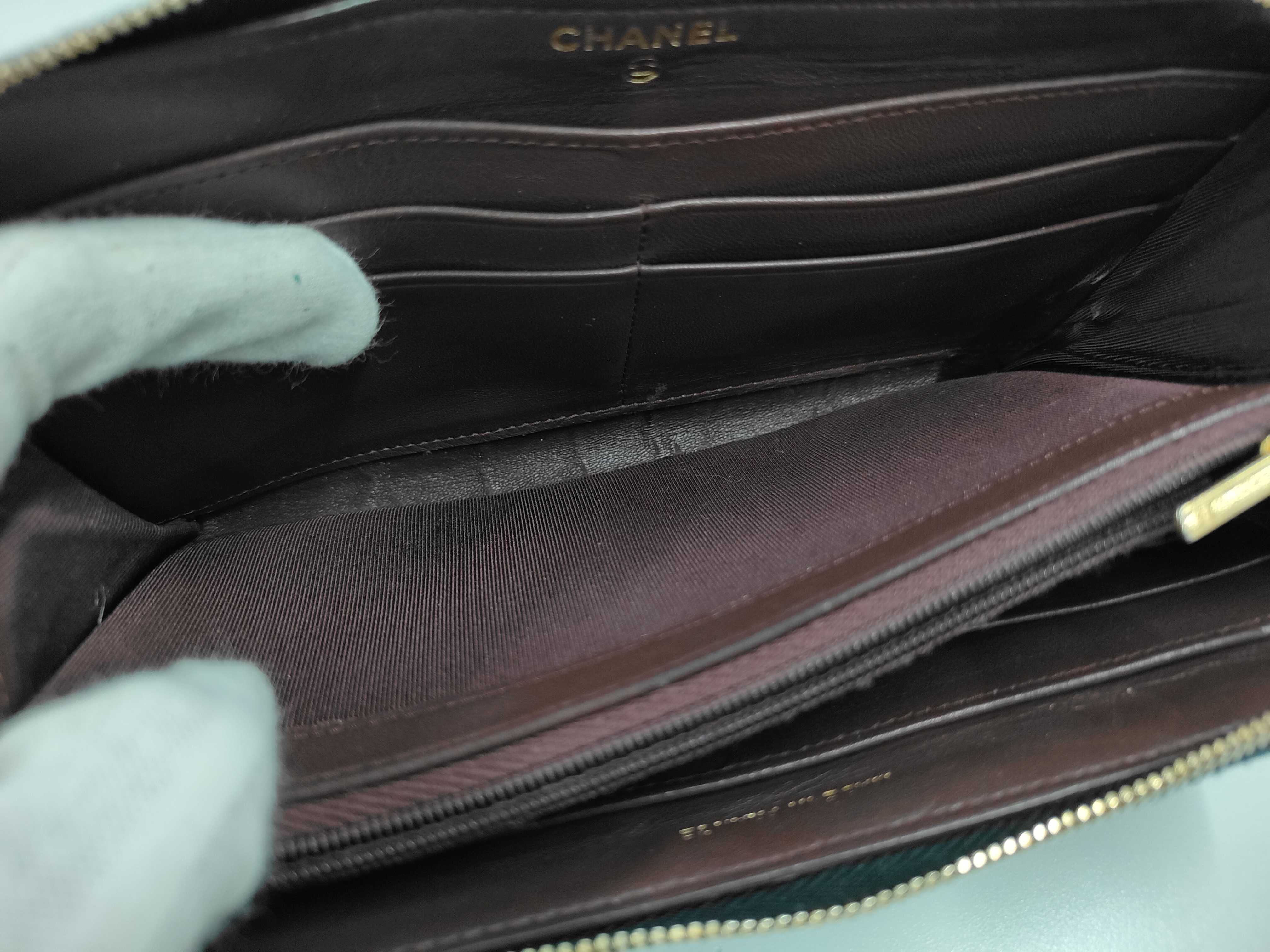 Matelassé Lambskin Long Wallet, Black, Serial Number 28 — view 4