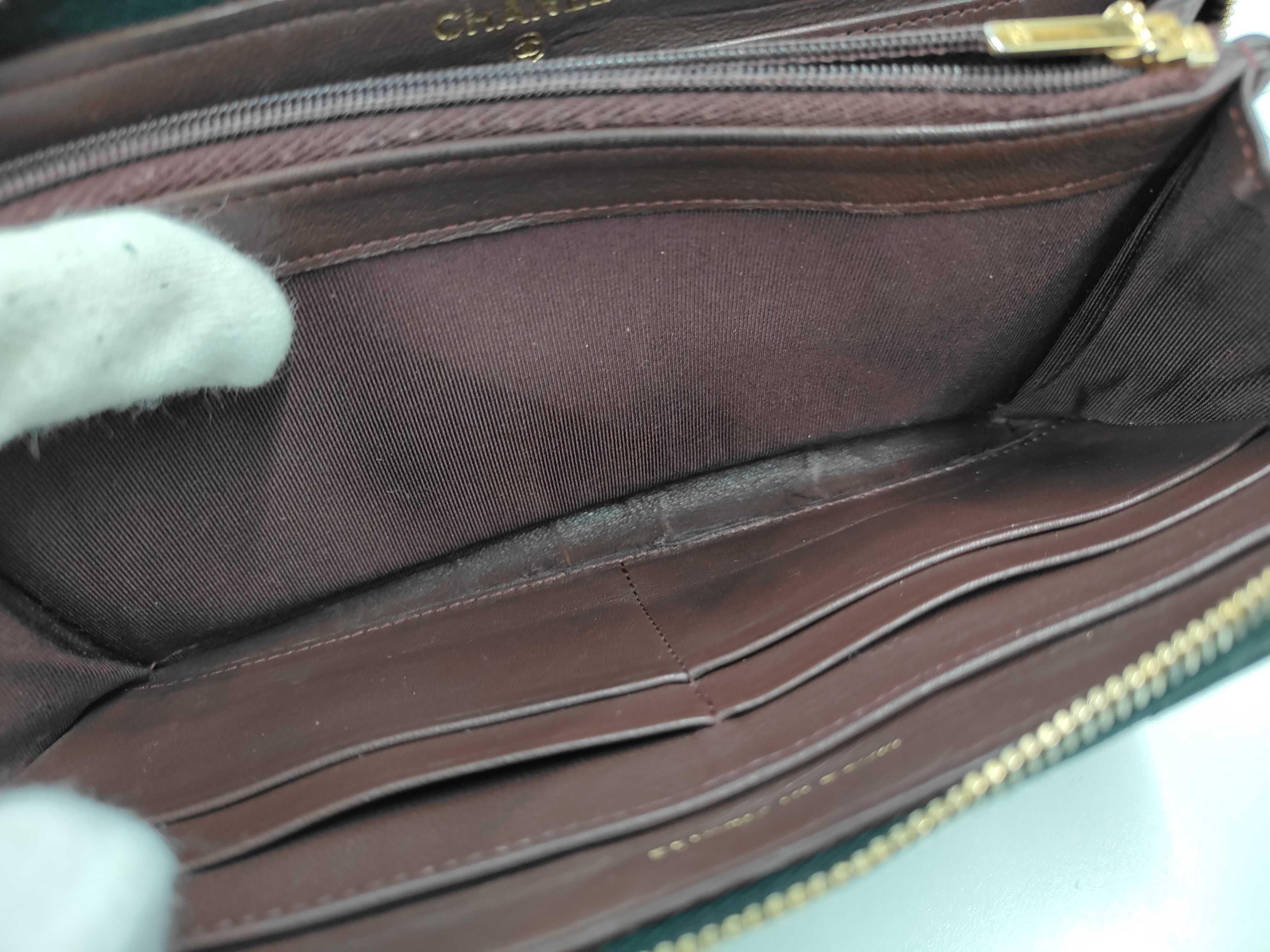 Matelassé Lambskin Long Wallet, Black, Serial Number 28 — view 7