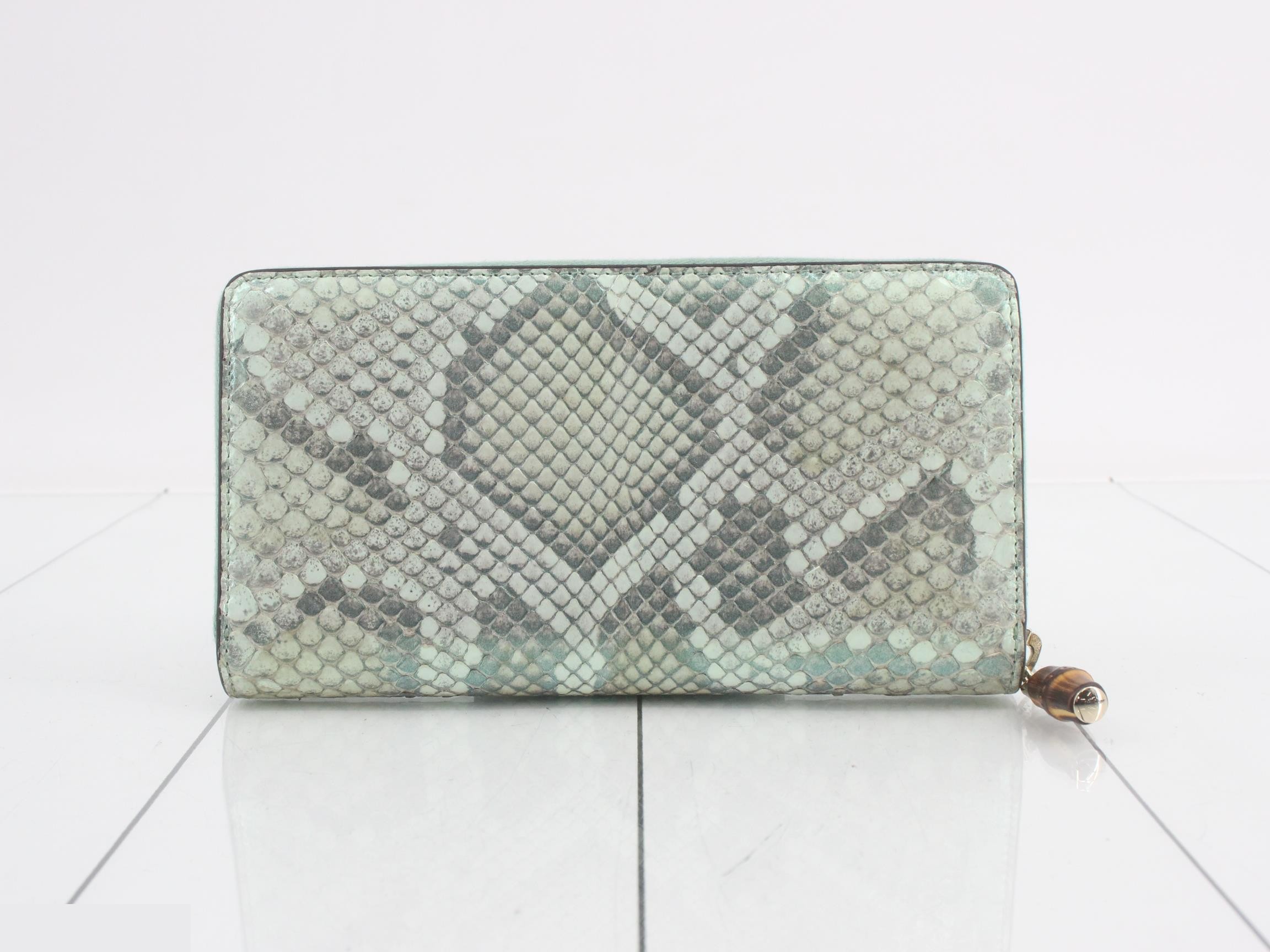 Diana Bamboo Snake Leather Wallet — view 2