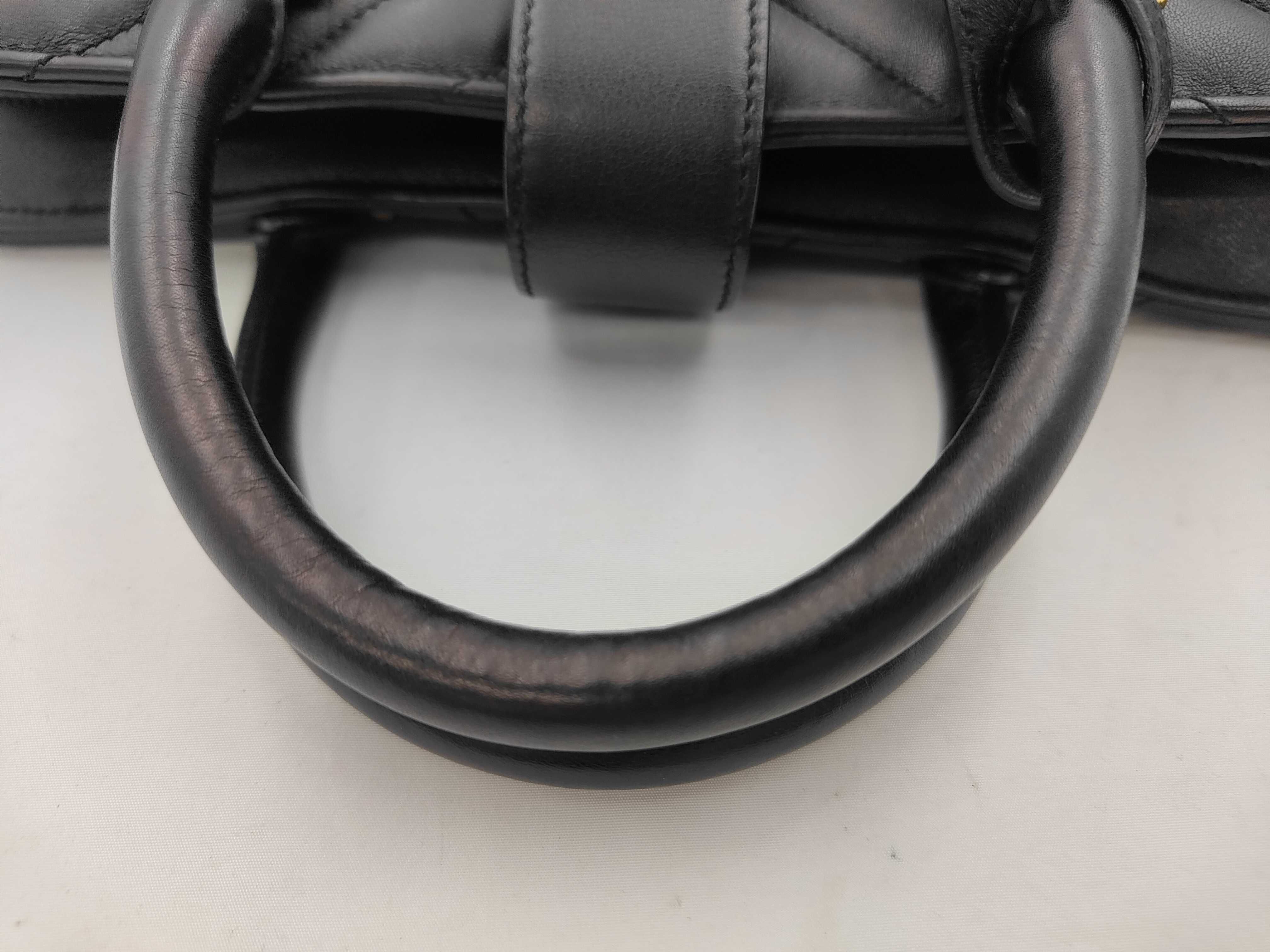 Cabas 2WAY shoulder leather black bag — view 3