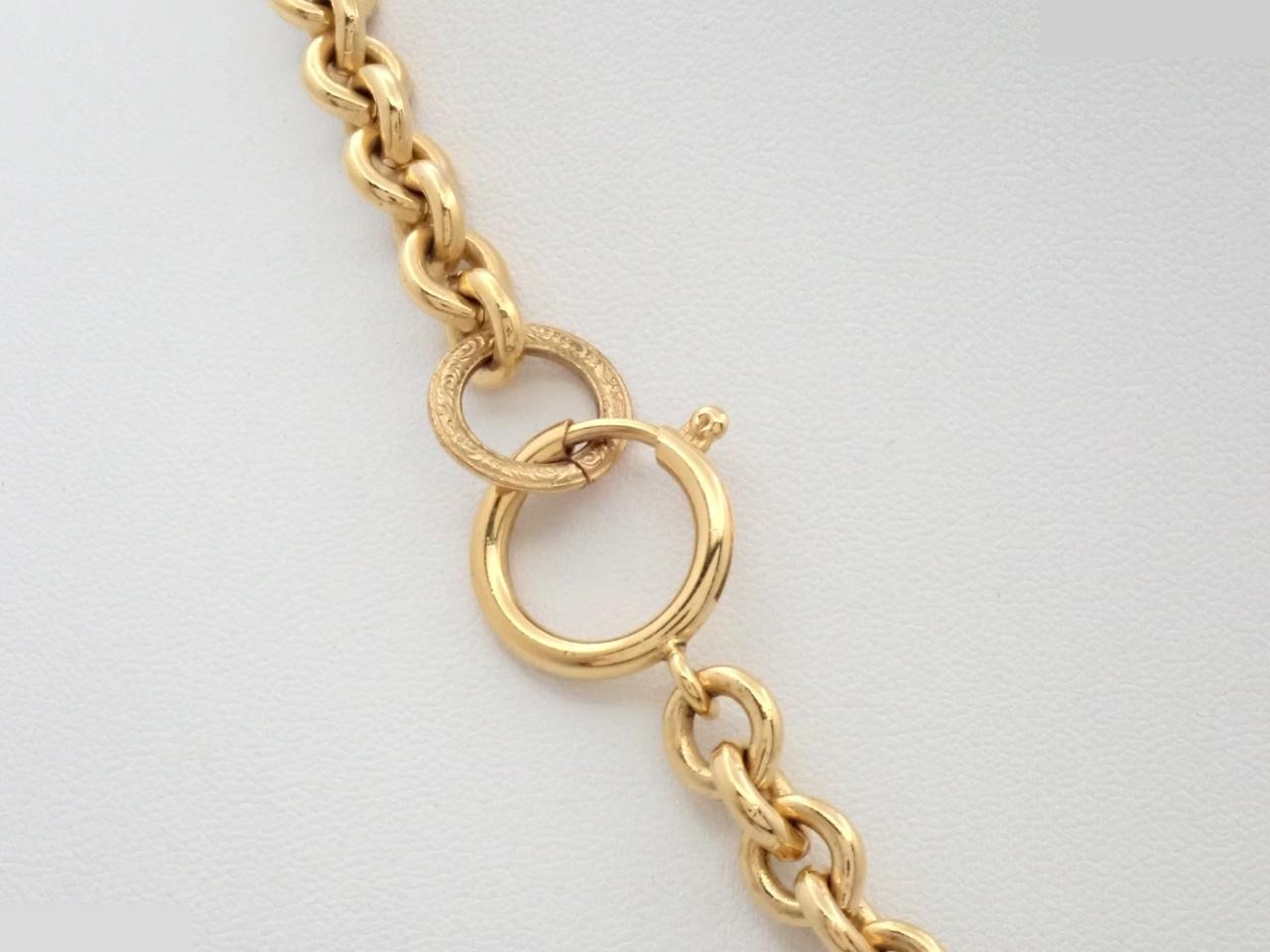 94P Coco Mark Chain Necklace GP Gold — view 2