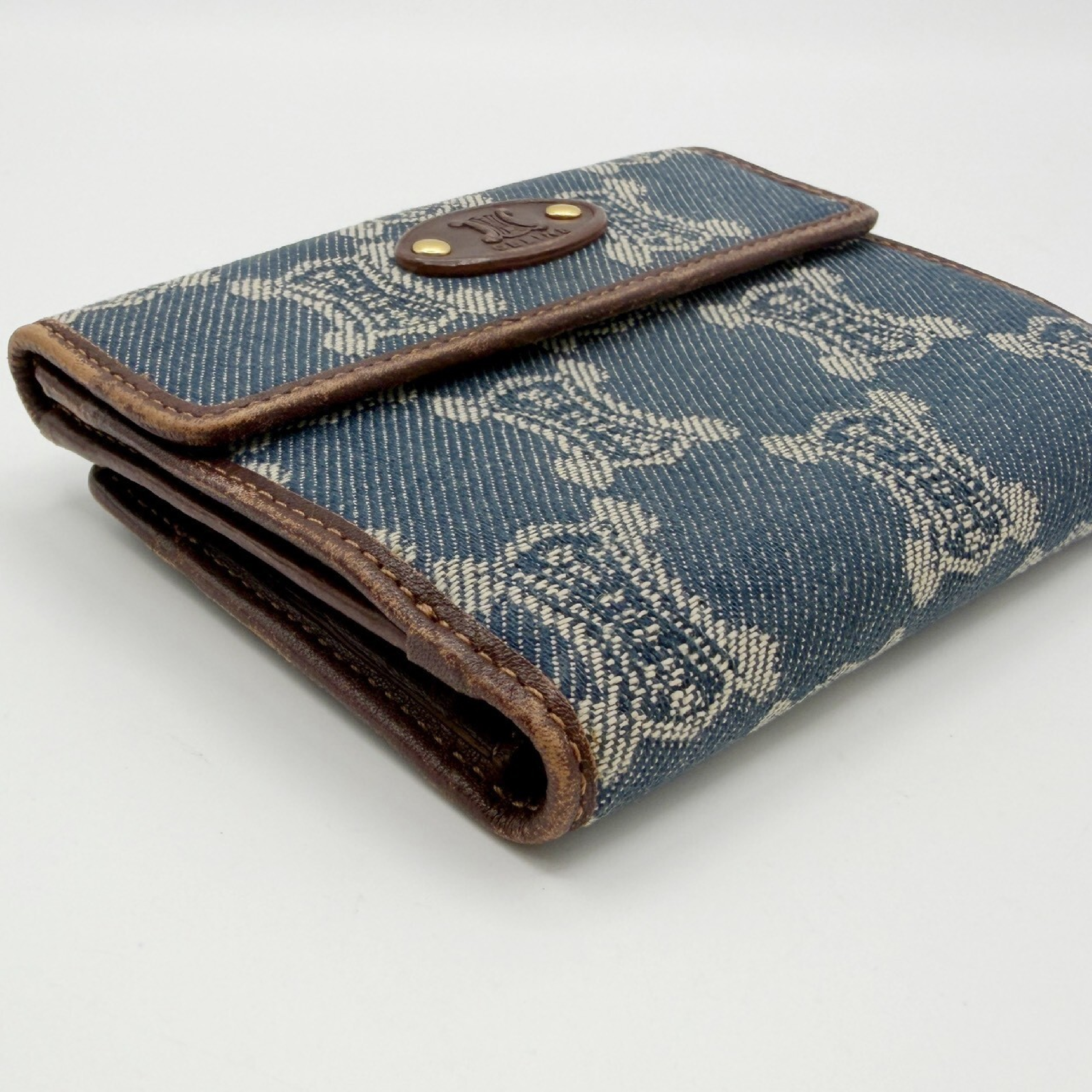 Paris Macadam Compact Wallet Denim Wallet — view 3