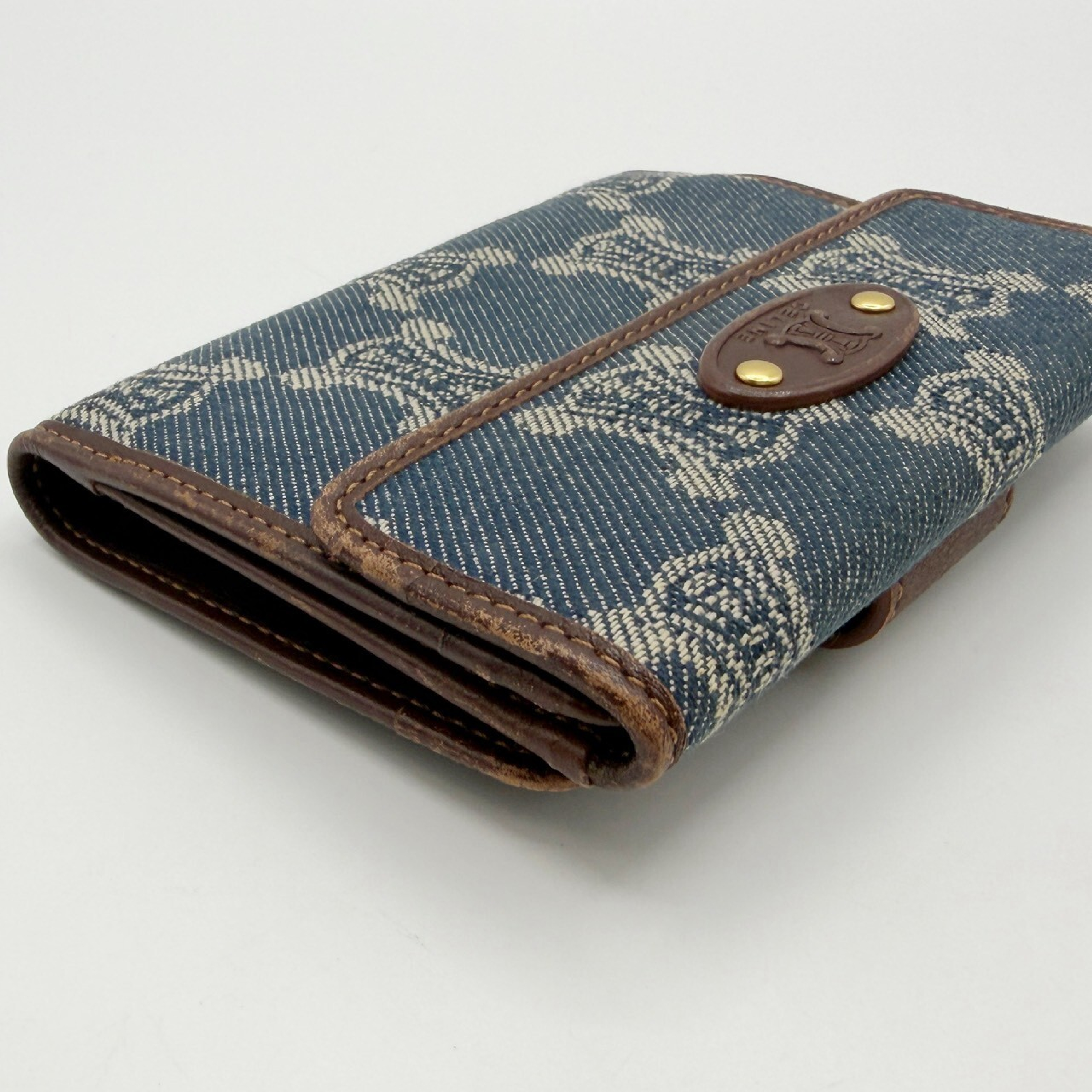 Paris Macadam Compact Wallet Denim Wallet — view 4