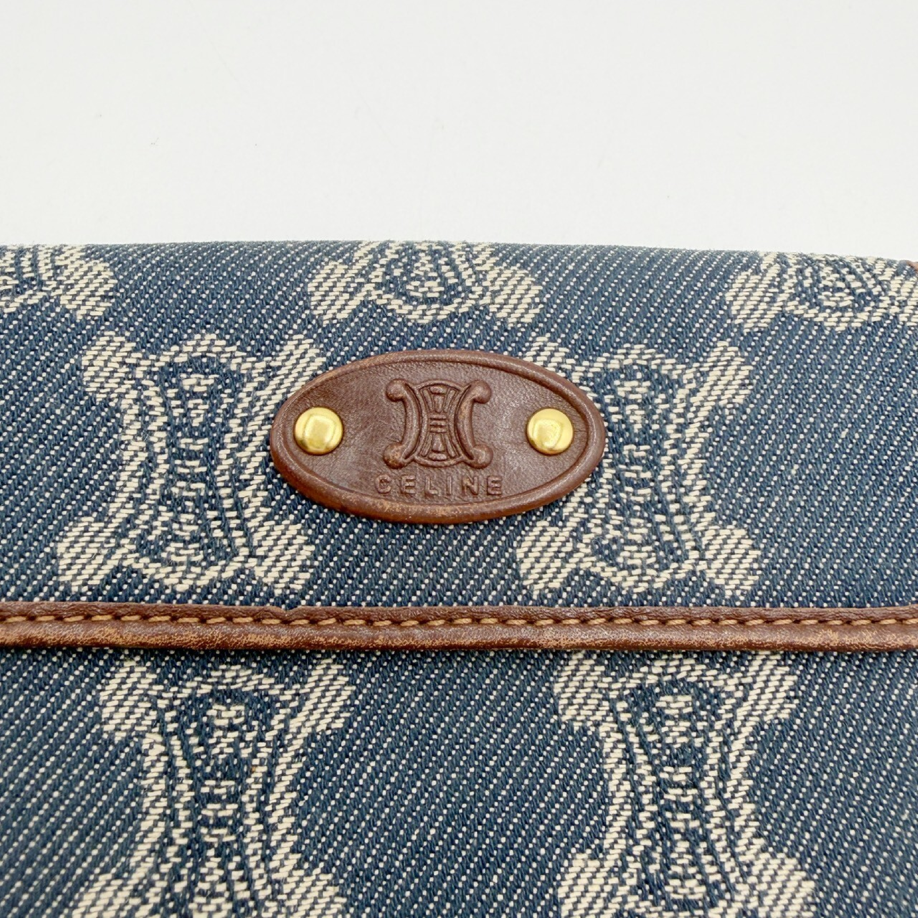 Paris Macadam Compact Wallet Denim Wallet — view 5