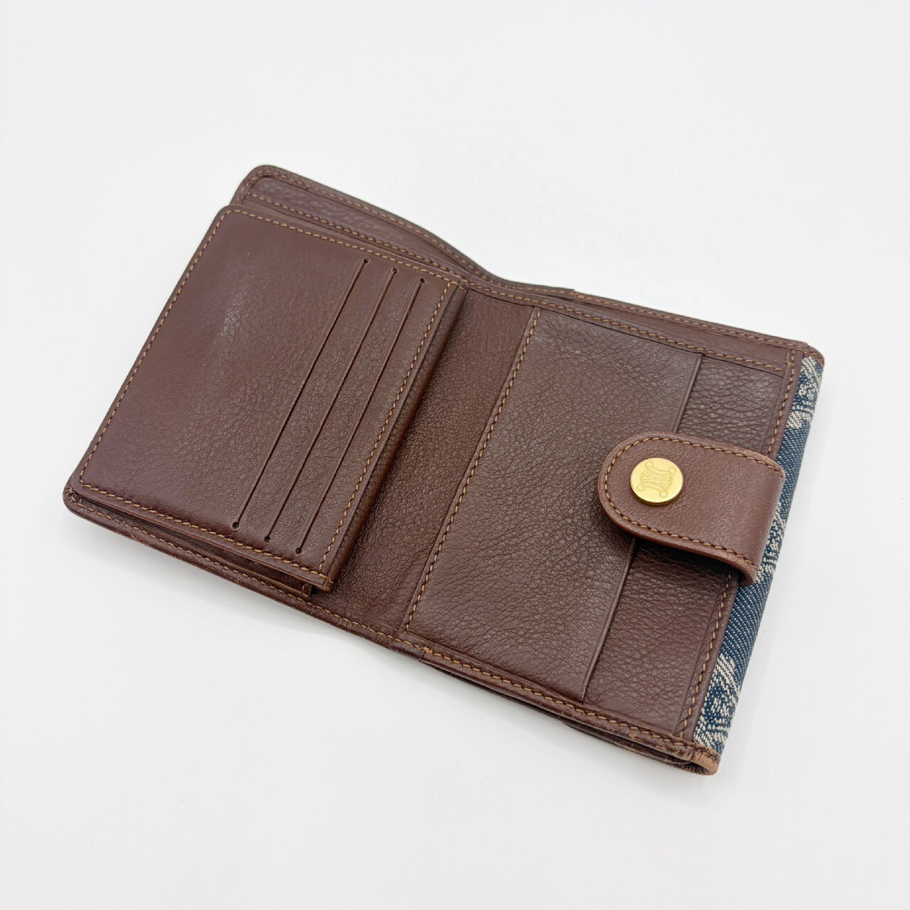 Paris Macadam Compact Wallet Denim Wallet — view 6