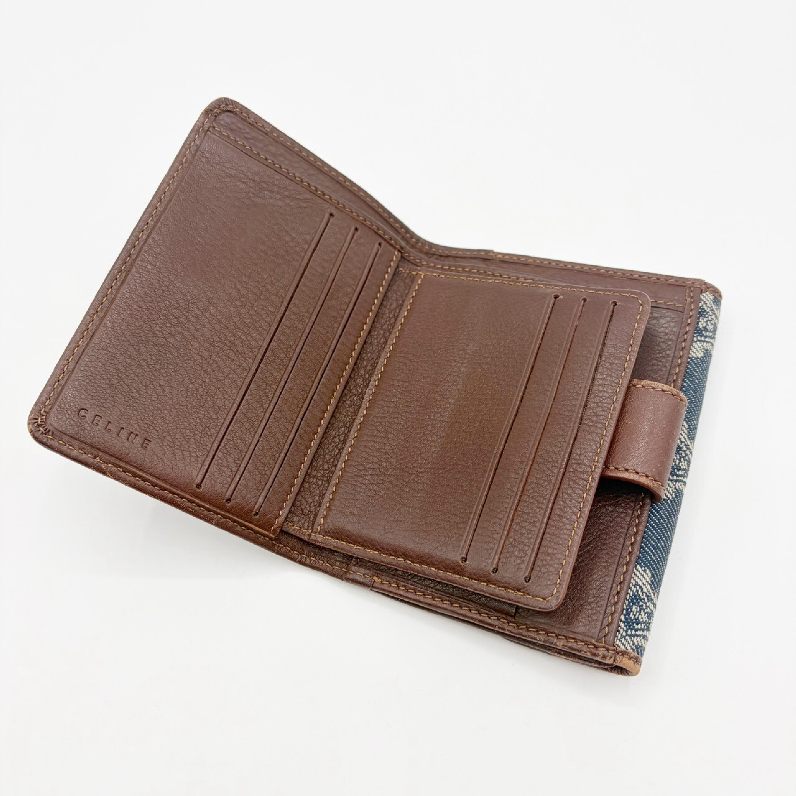 Paris Macadam Compact Wallet Denim Wallet — view 7