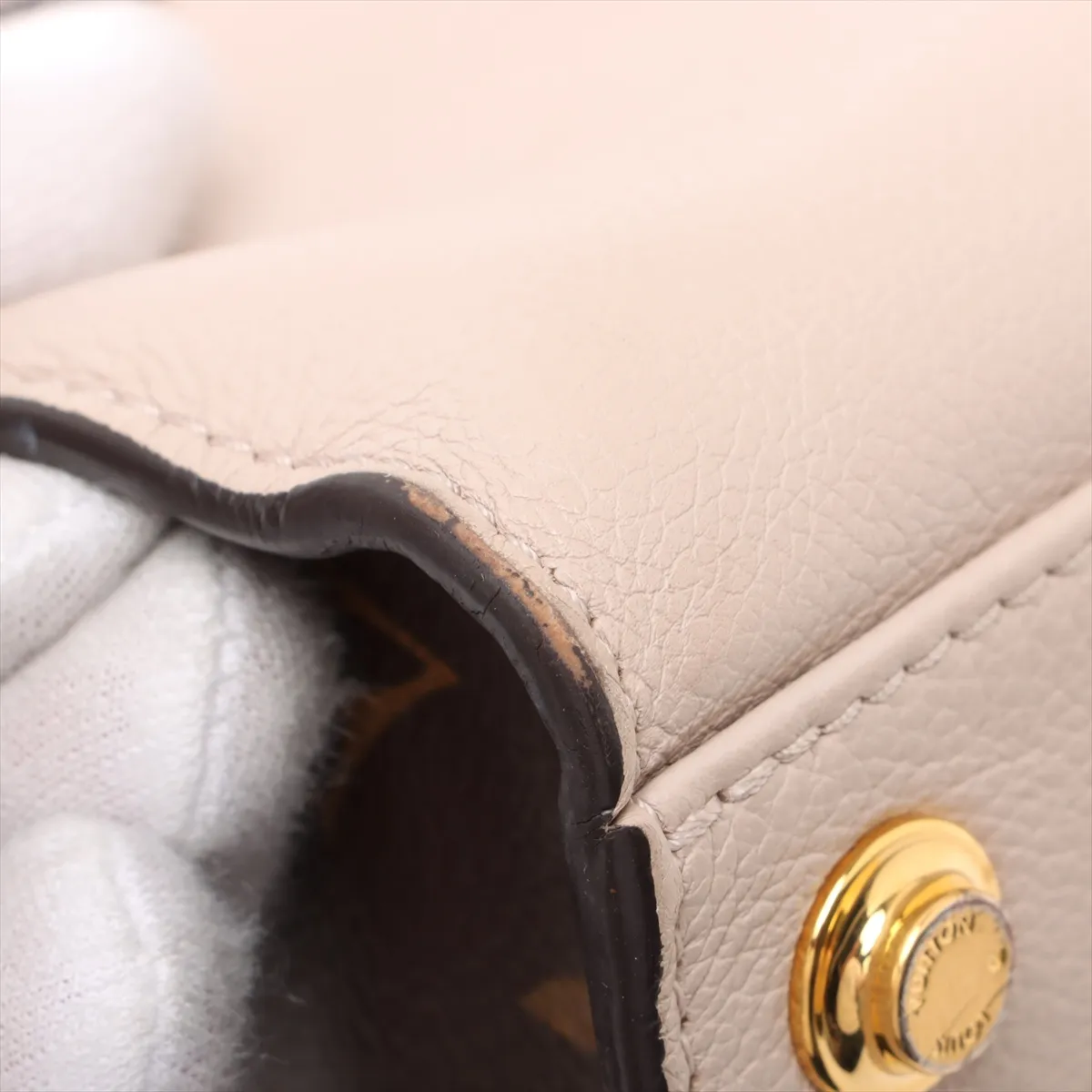 Monogram On My Side PM M57729 Beige x Brown RFID reaction available — view 13