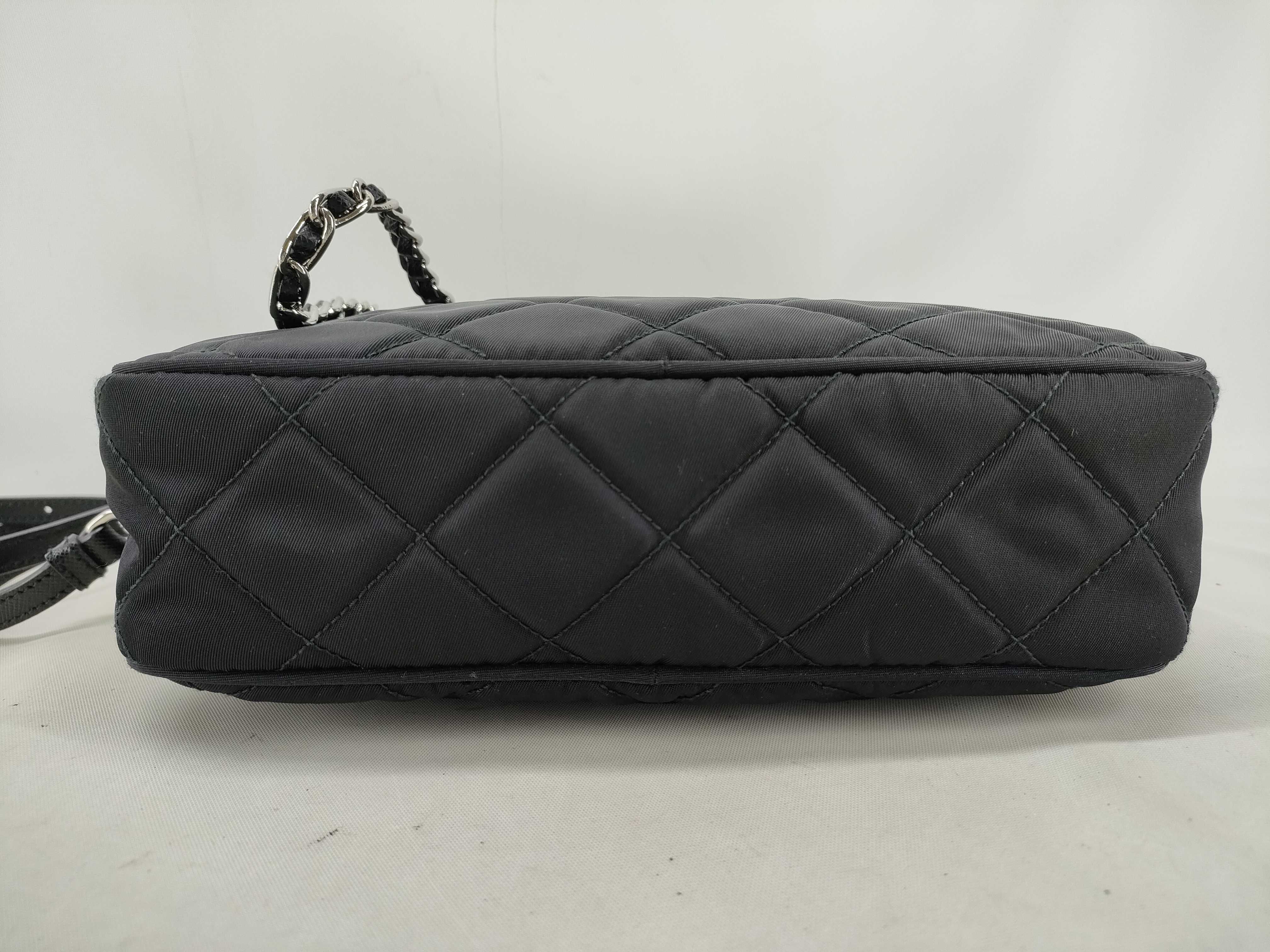 Tessuto Quilted 2-Way Handbag, Black, 1BH910 — view 3