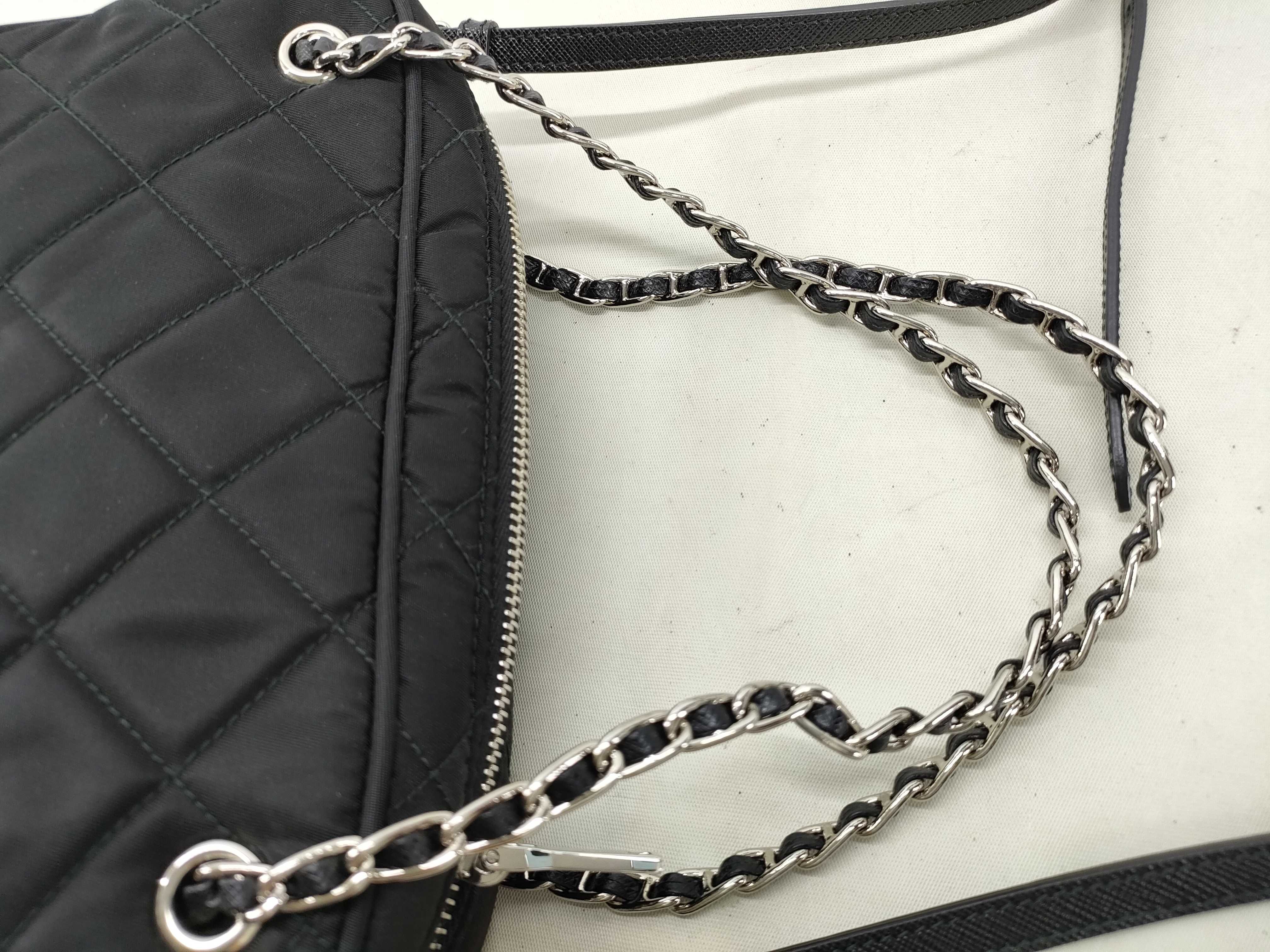 Tessuto Quilted 2-Way Handbag, Black, 1BH910 — view 6
