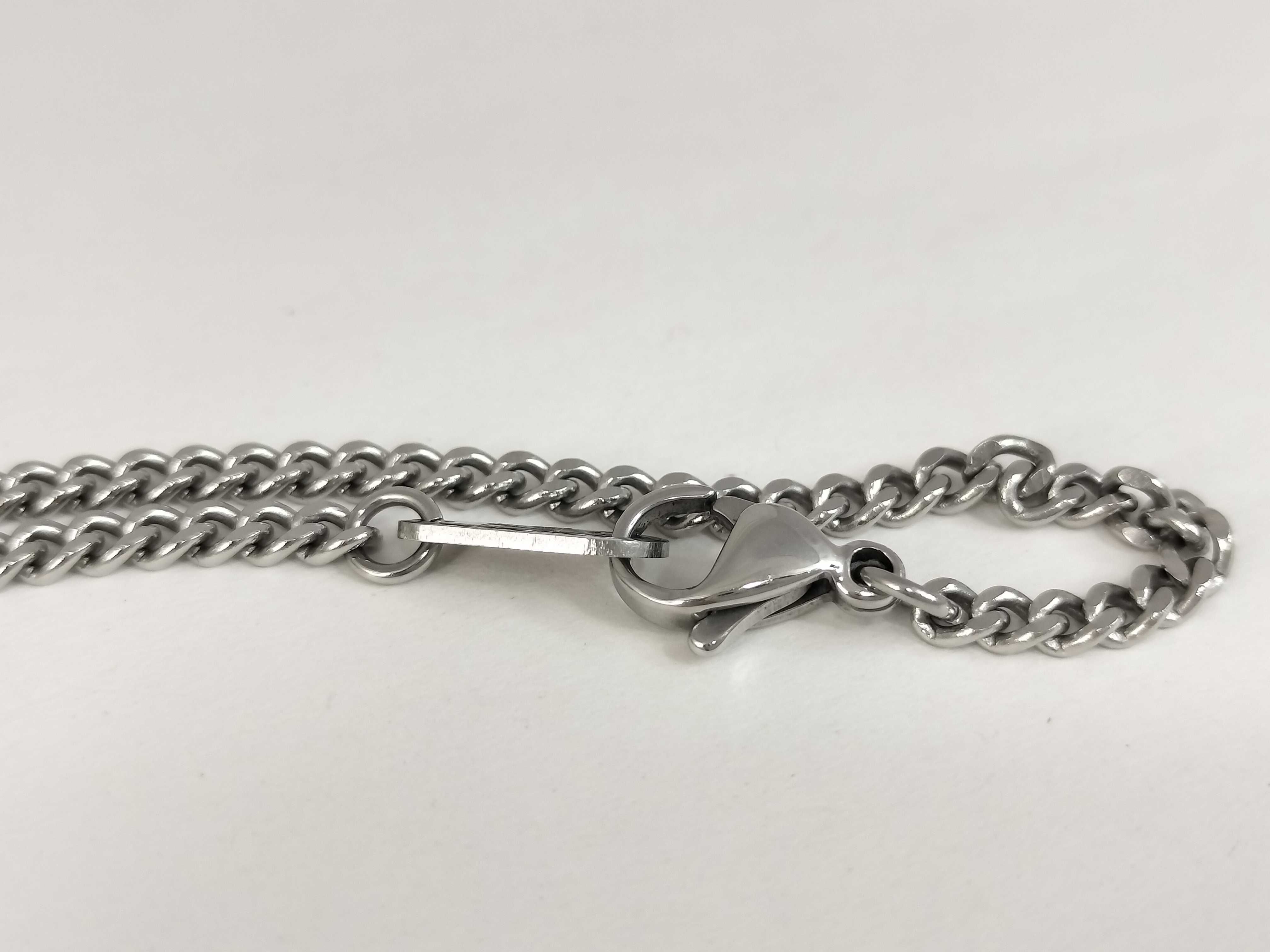 Monogram Raw Silver Necklace — view 4