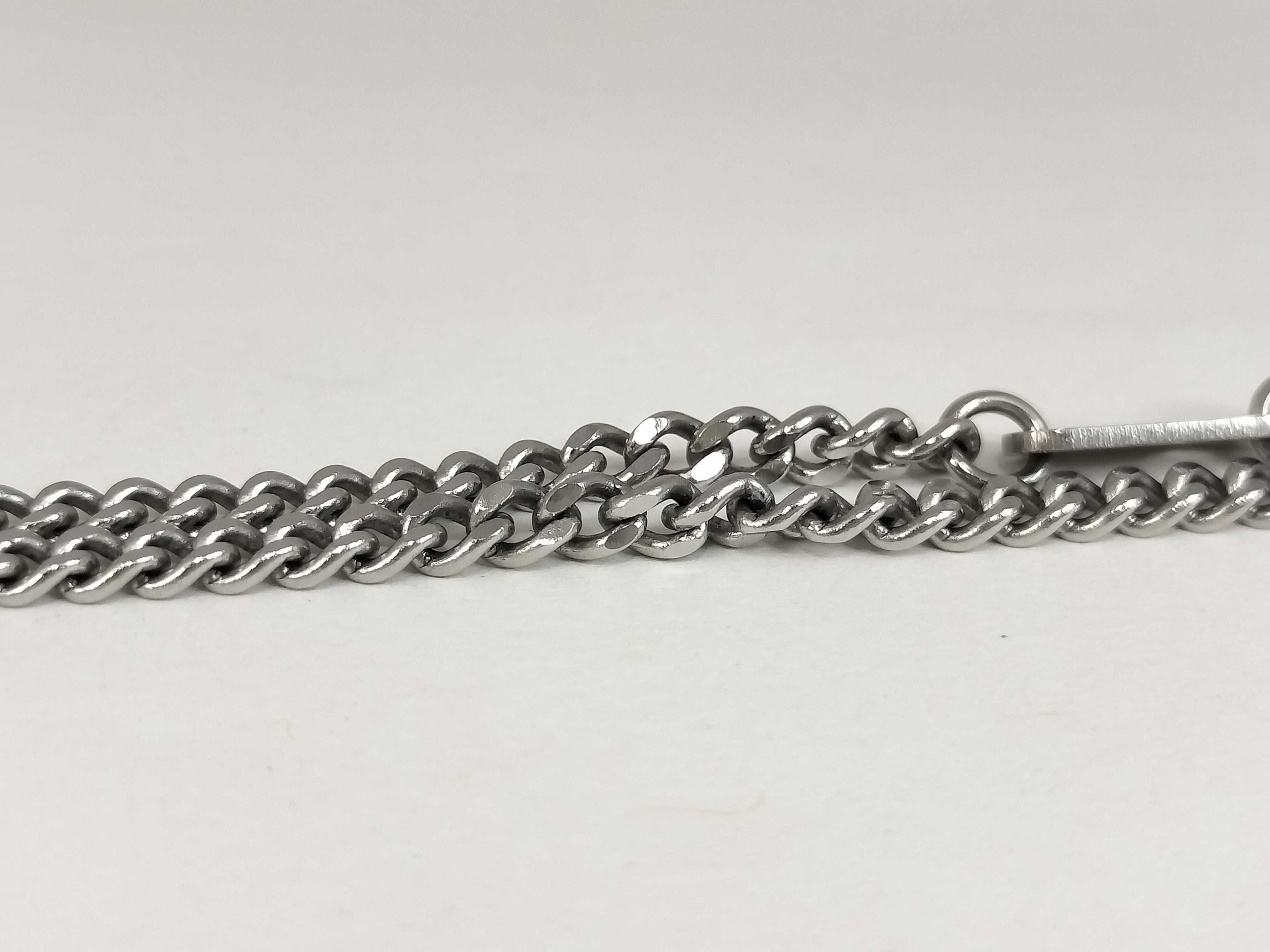 Monogram Raw Silver Necklace — view 10