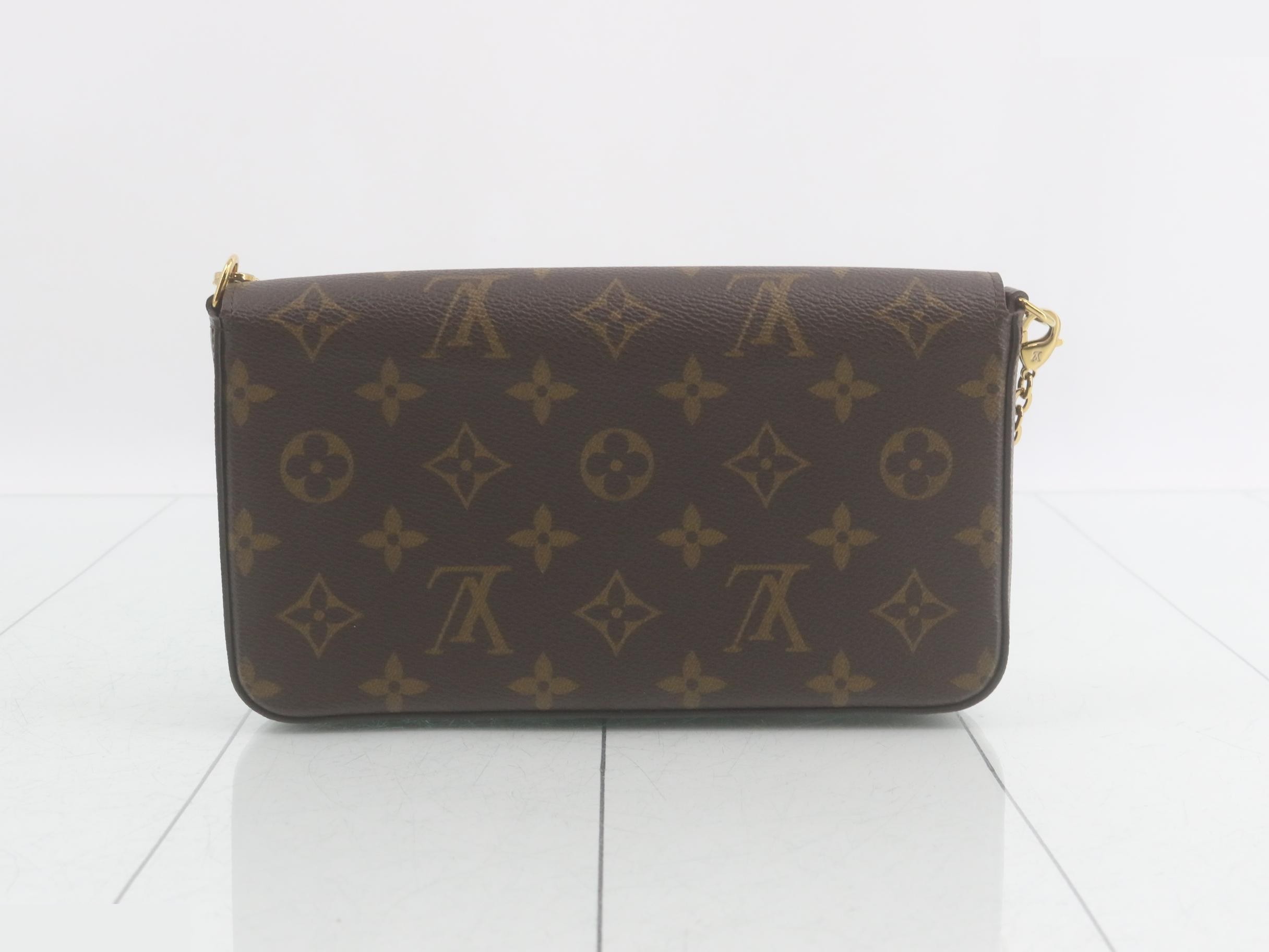 Monogram Pochette Felicie Fuchsia Shoulder Bag with Case — view 2