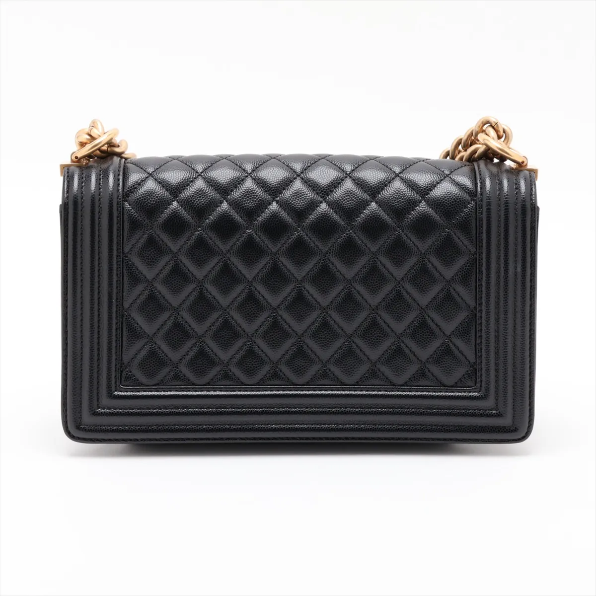 Boy Chanel 25 Caviar Skin Chain Shoulder Bag, Black, 28161480, Serial Number 28, A67086 — view 2