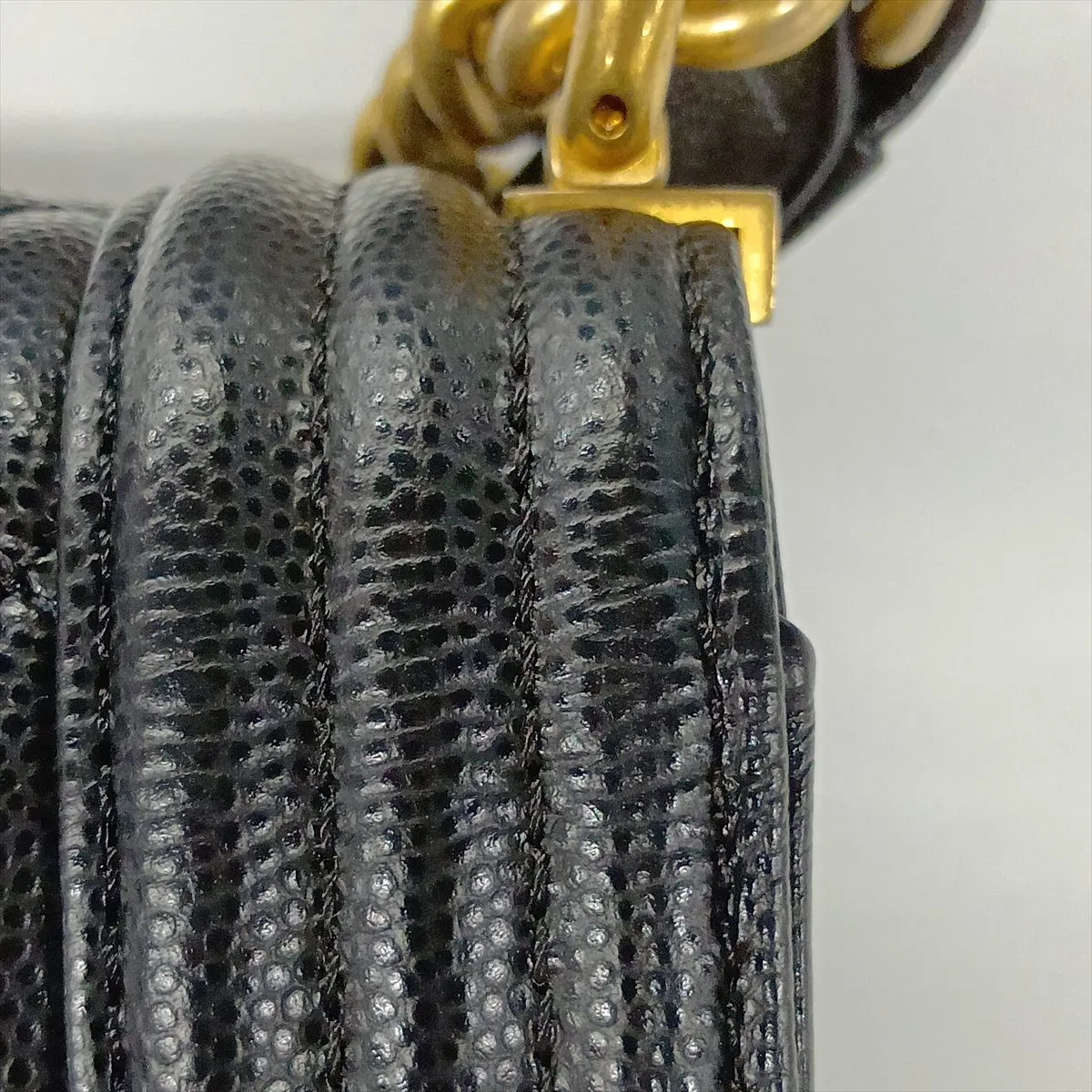 Boy Chanel 25 Caviar Skin Chain Shoulder Bag, Black, 28161480, Serial Number 28, A67086 — view 14