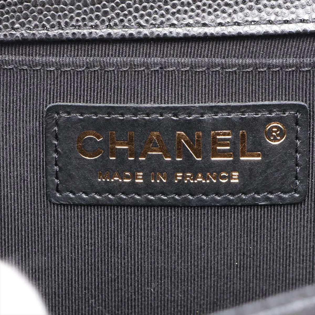 Boy Chanel 25 Caviar Skin Chain Shoulder Bag, Black, 28161480, Serial Number 28, A67086 — view 8