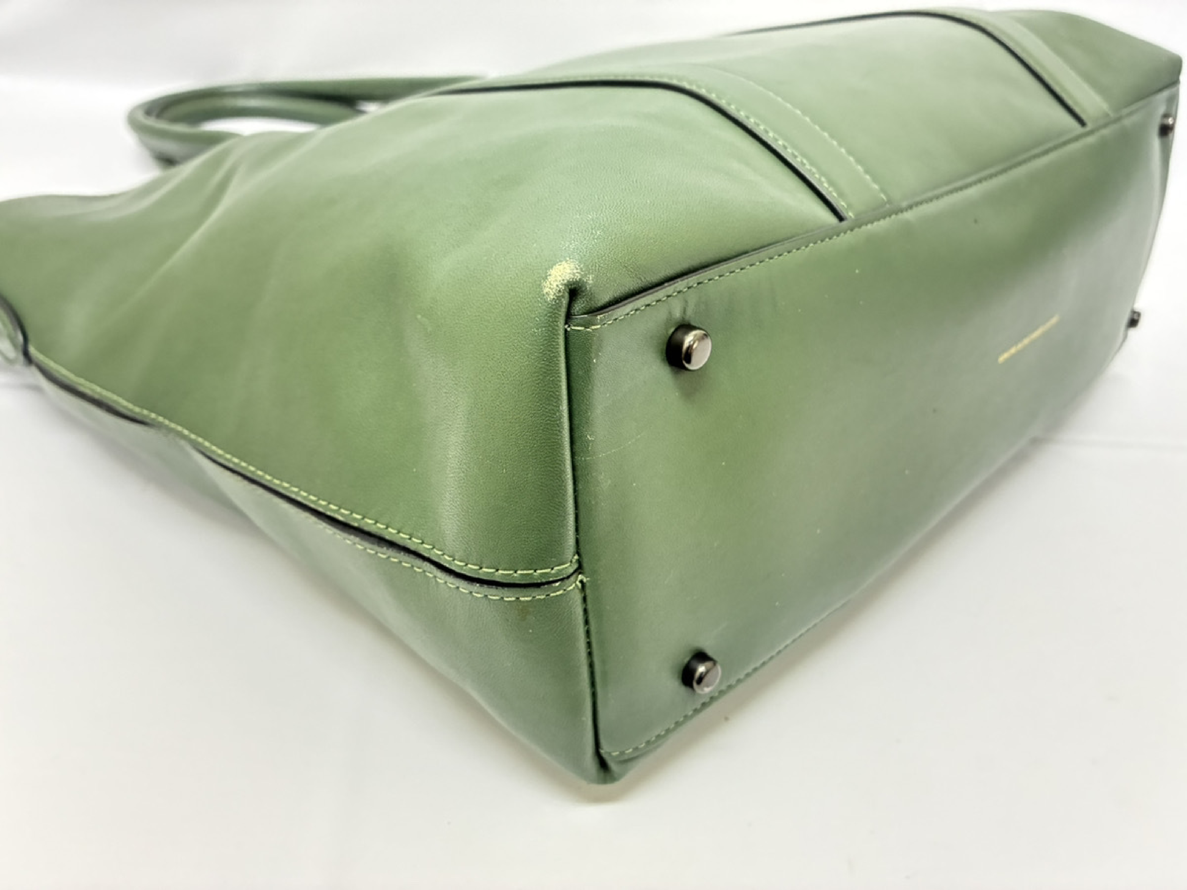 handbag 5556 Leather/Green handbag — view 3