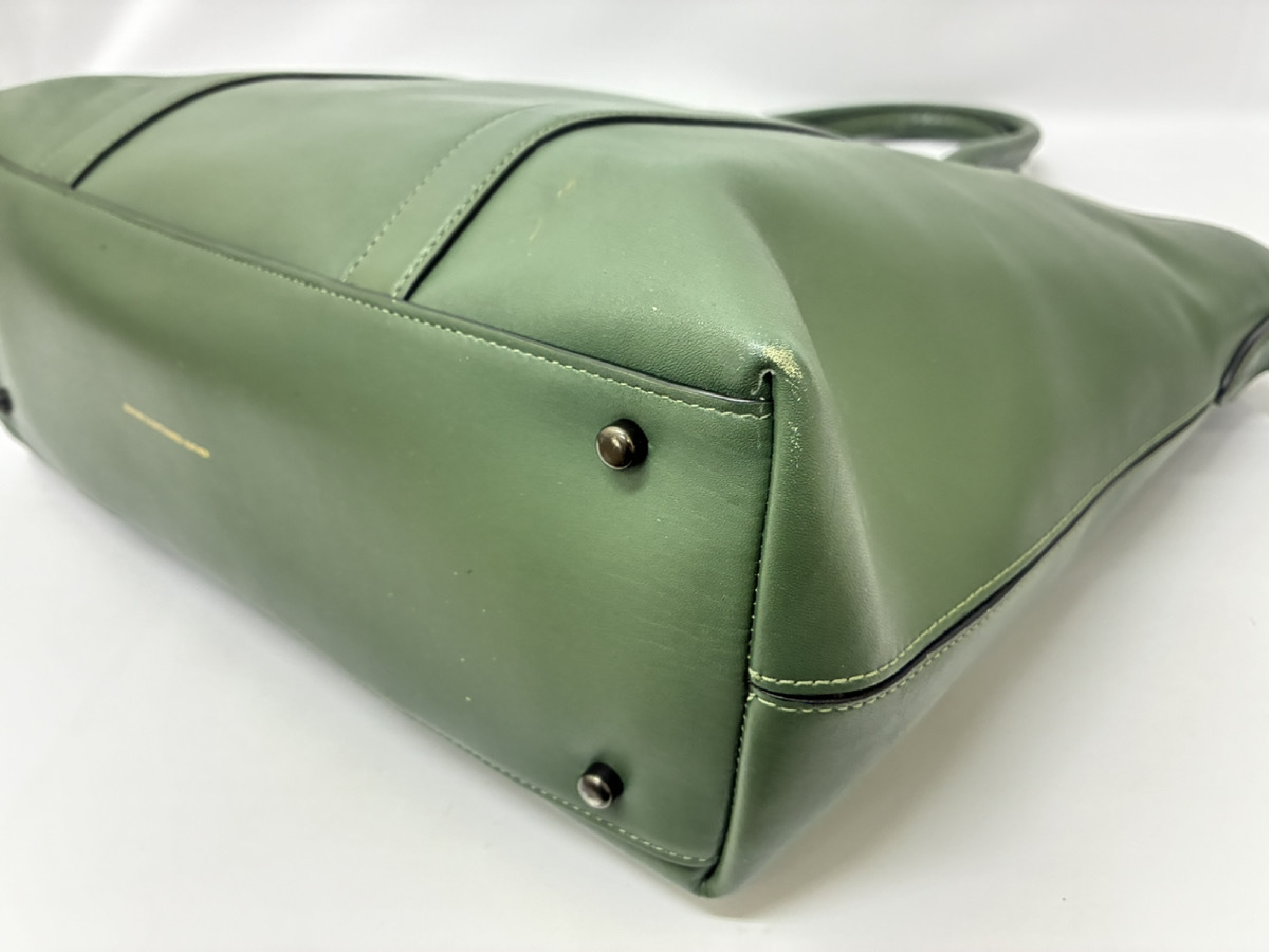 handbag 5556 Leather/Green handbag — view 4
