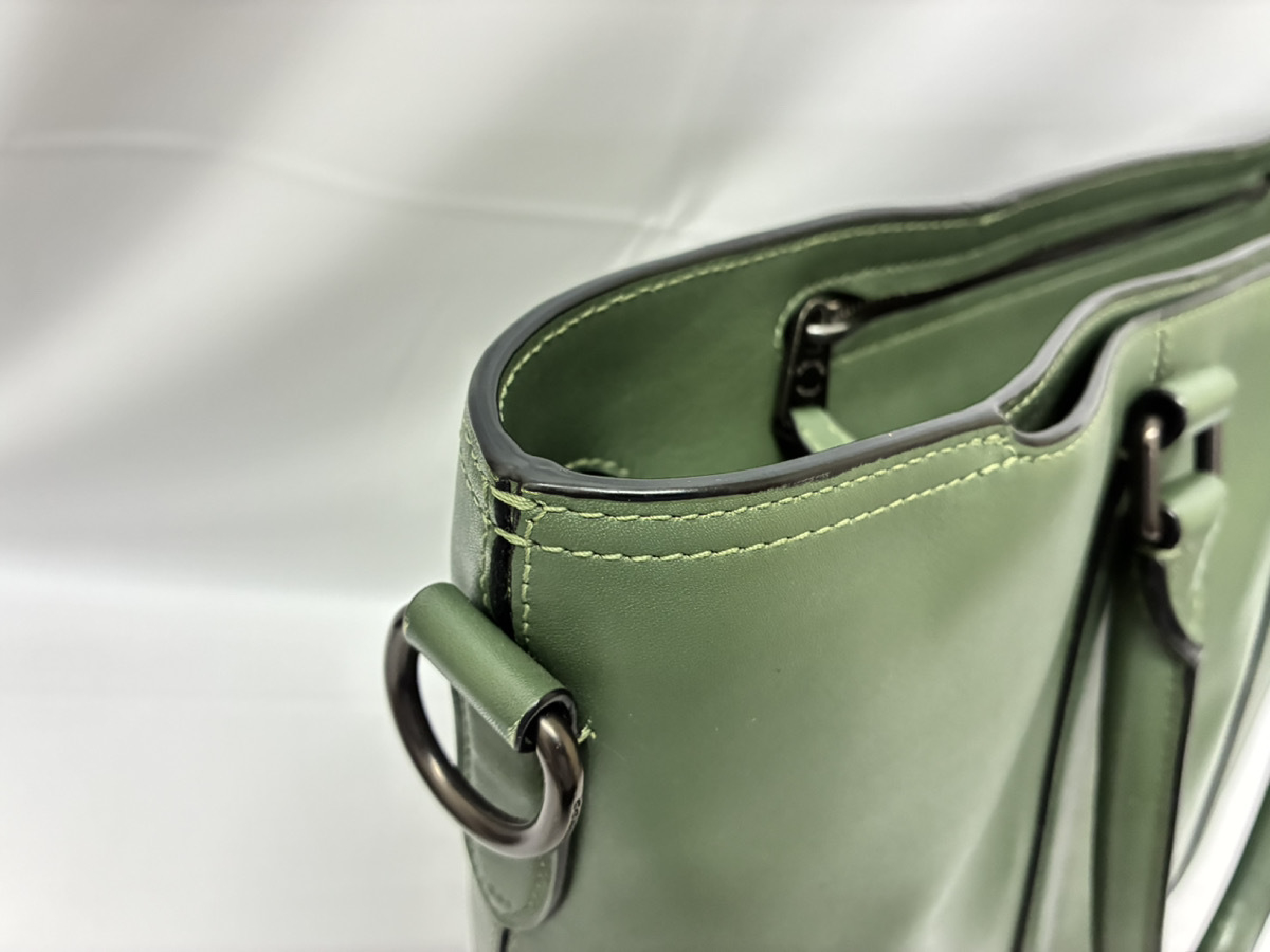 handbag 5556 Leather/Green handbag — view 5