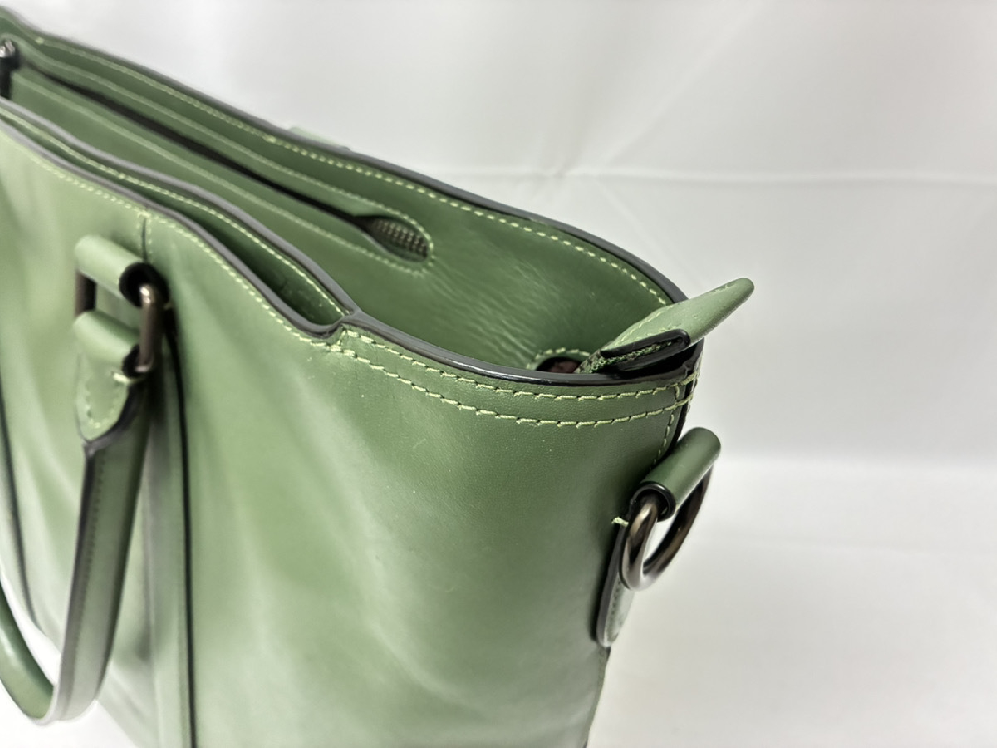 handbag 5556 Leather/Green handbag — view 6