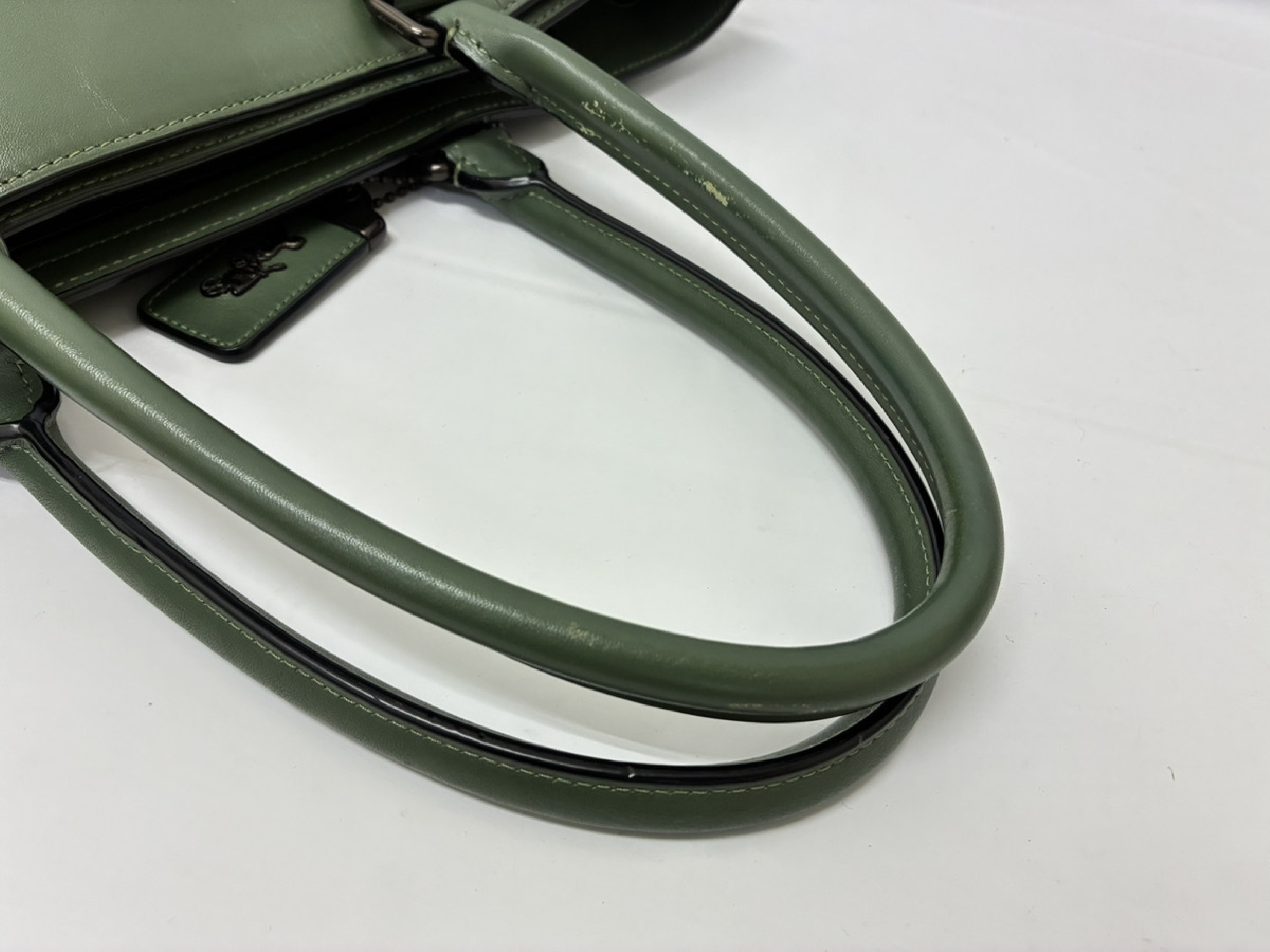 handbag 5556 Leather/Green handbag — view 7