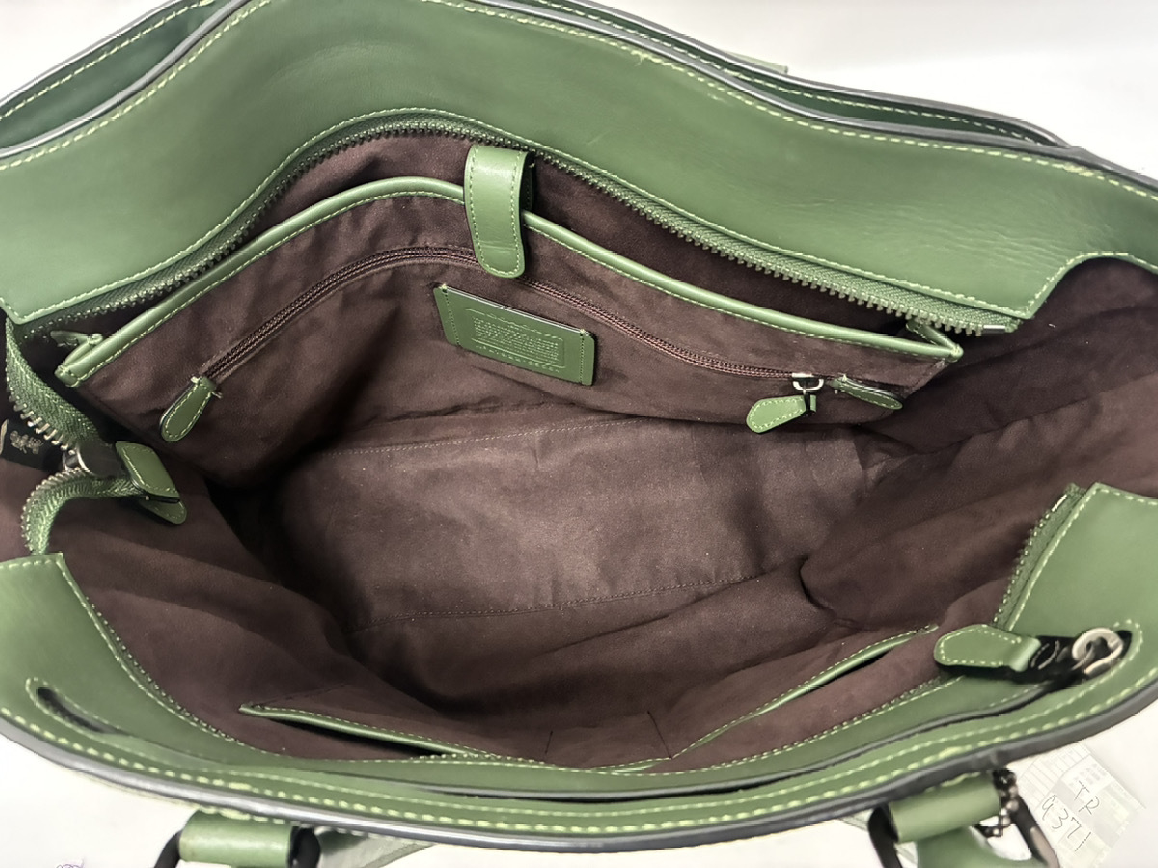 handbag 5556 Leather/Green handbag — view 9