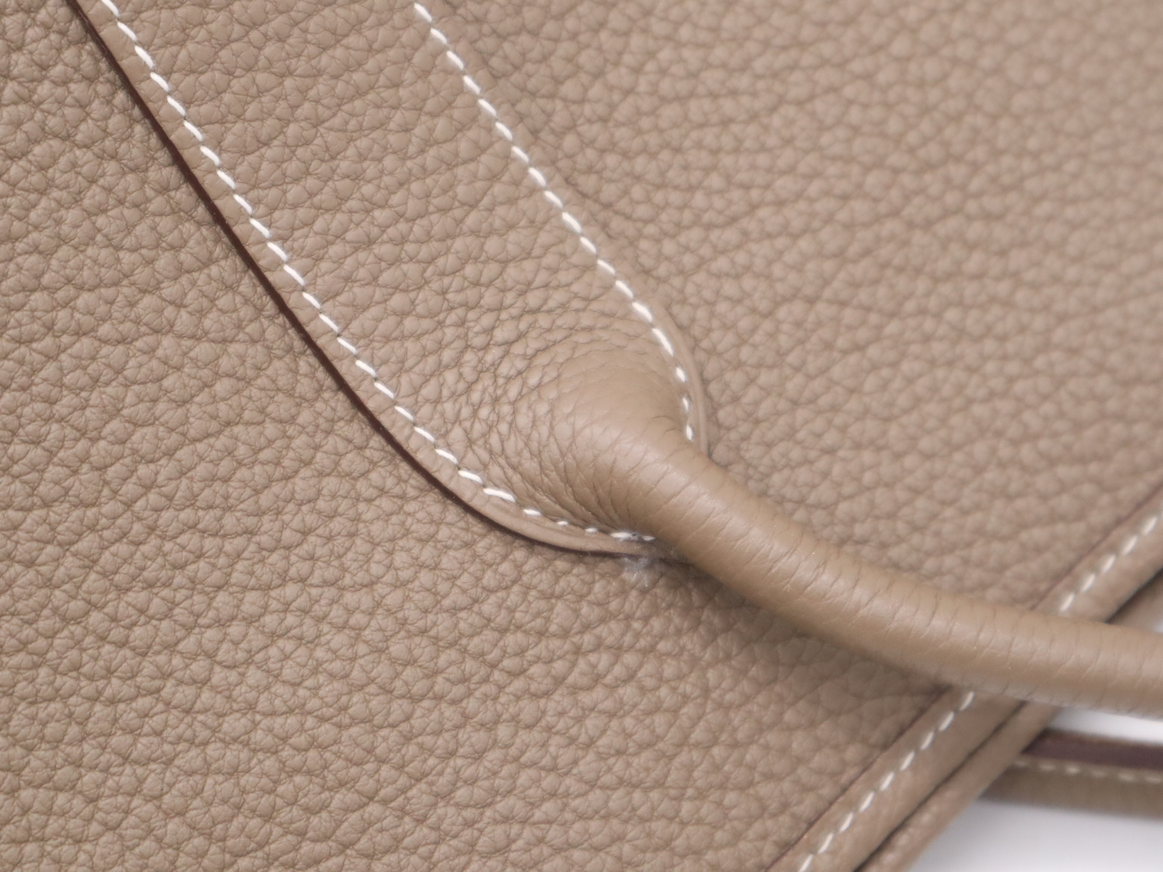 Leather Garden Party PM Tote Bag, Etoupe Brown, Silver Hardware, with Dust Bag, R Stamp, 2014 Model. — view 8