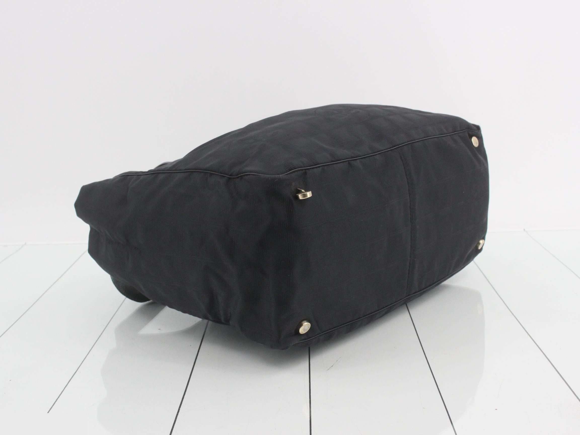New Travel Line Nylon Tote Bag, Black — view 5