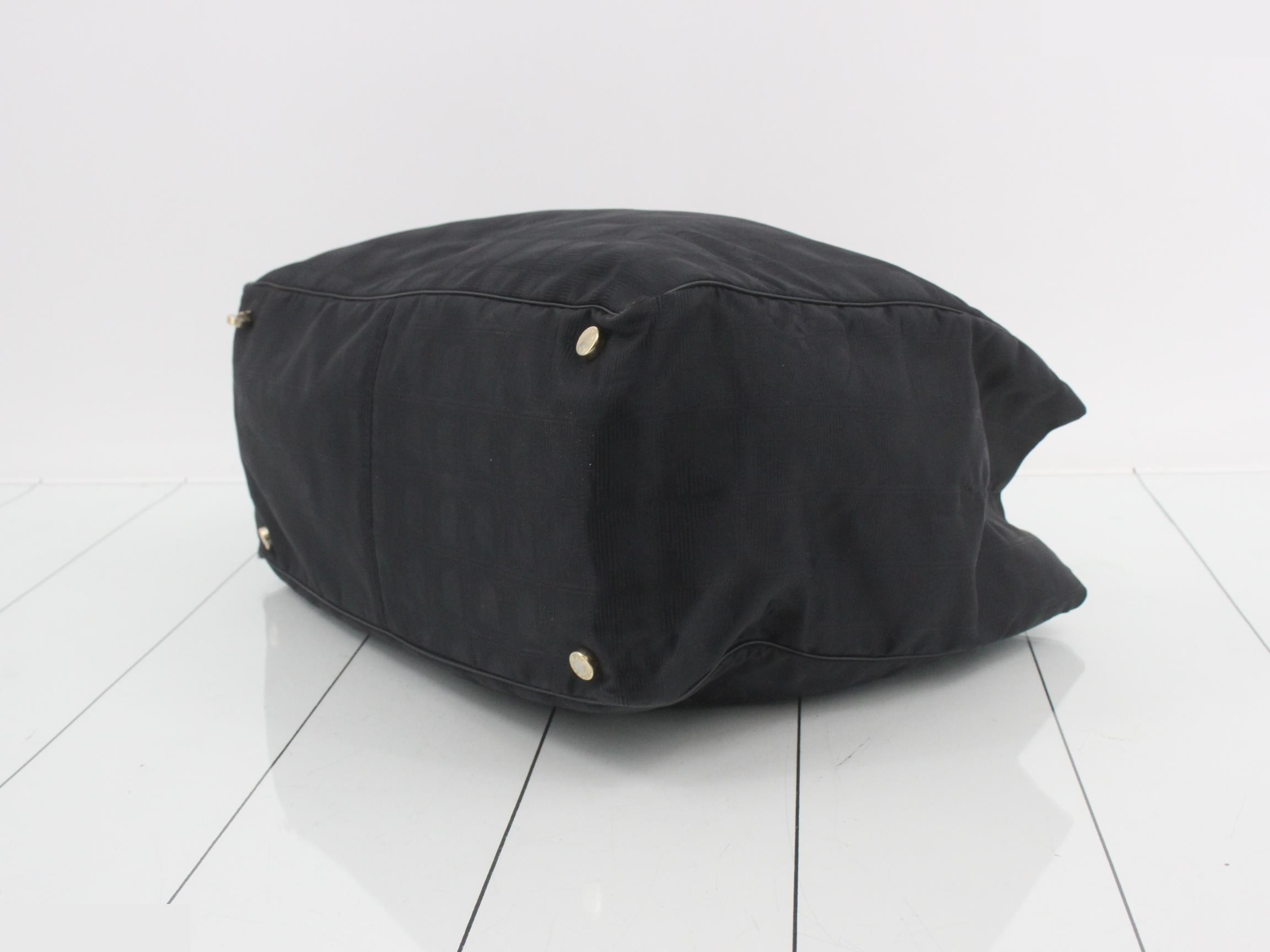 New Travel Line Nylon Tote Bag, Black — view 6