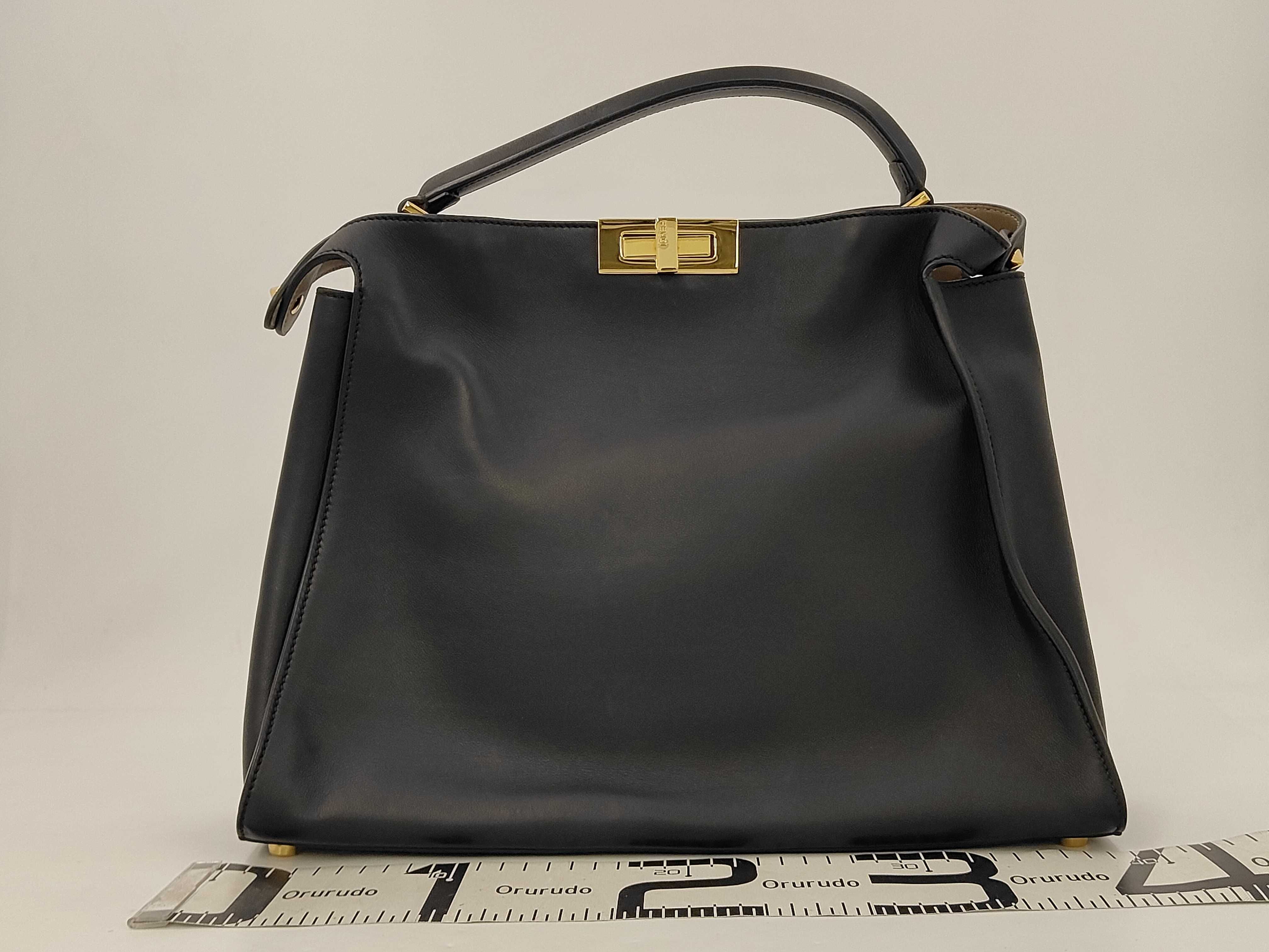 Peekaboo Essentially 8BN300 Black Calfskin 2-Way Handbag — view 2