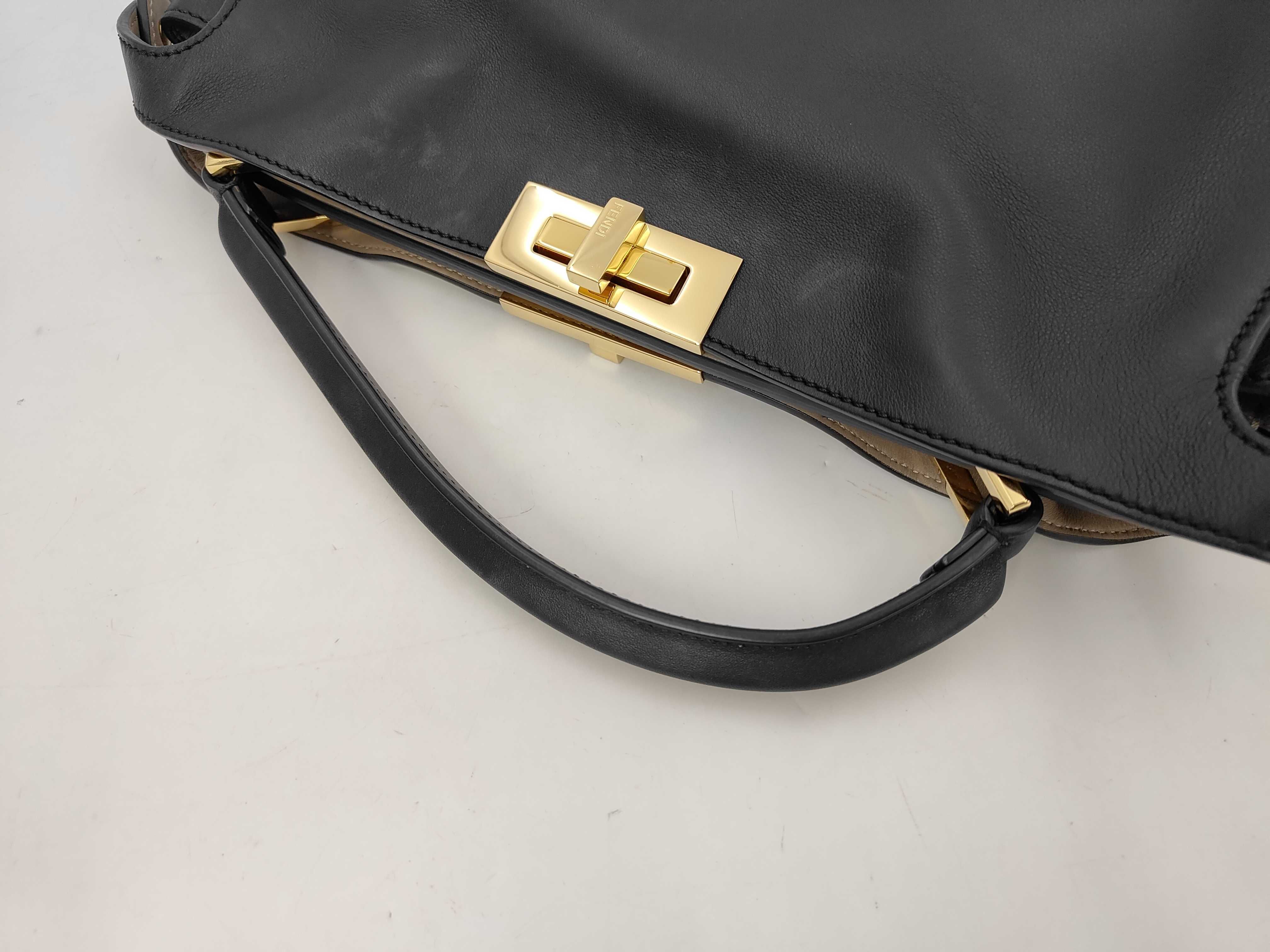 Peekaboo Essentially 8BN300 Black Calfskin 2-Way Handbag — view 4