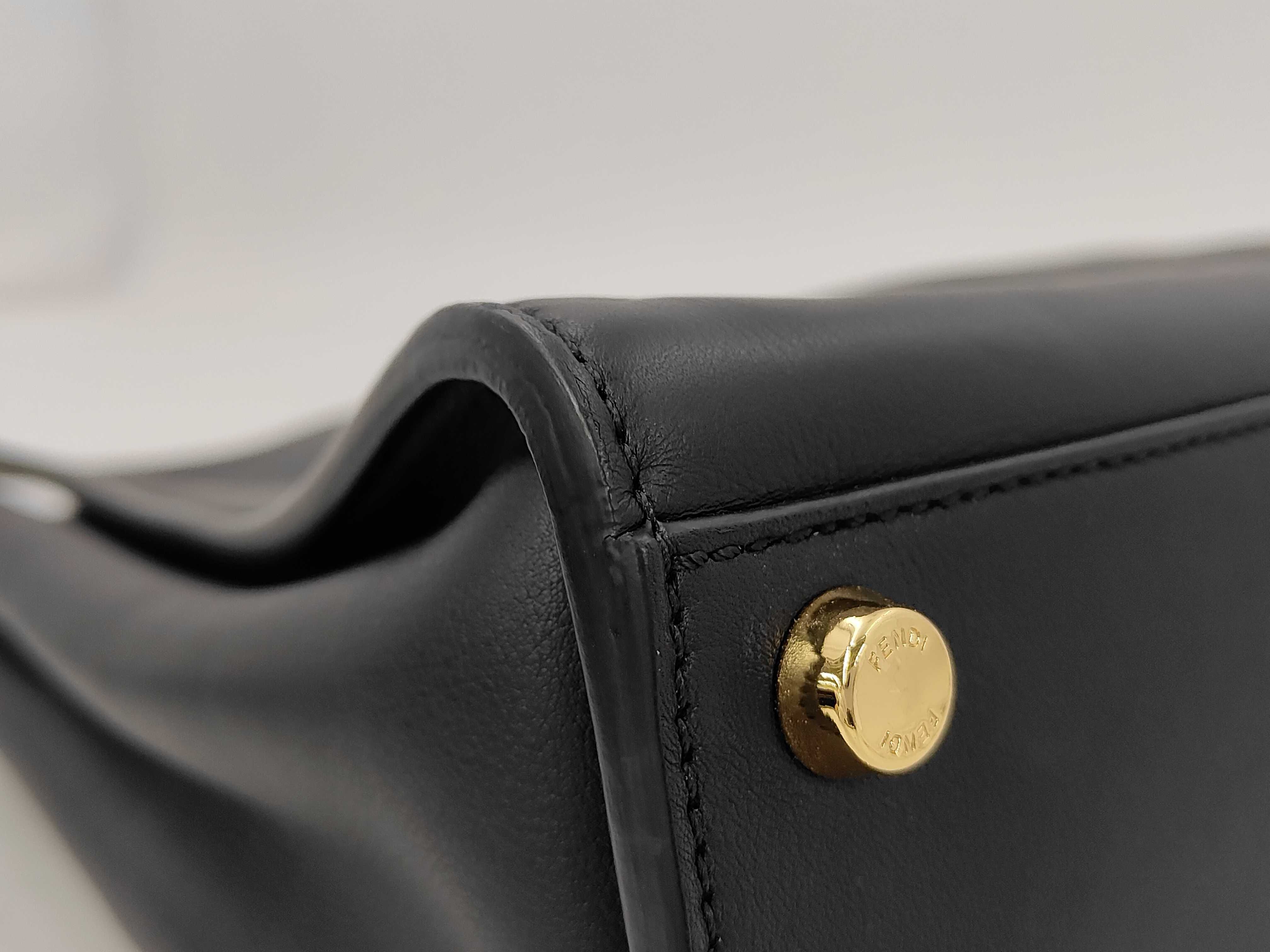 Peekaboo Essentially 8BN300 Black Calfskin 2-Way Handbag — view 6