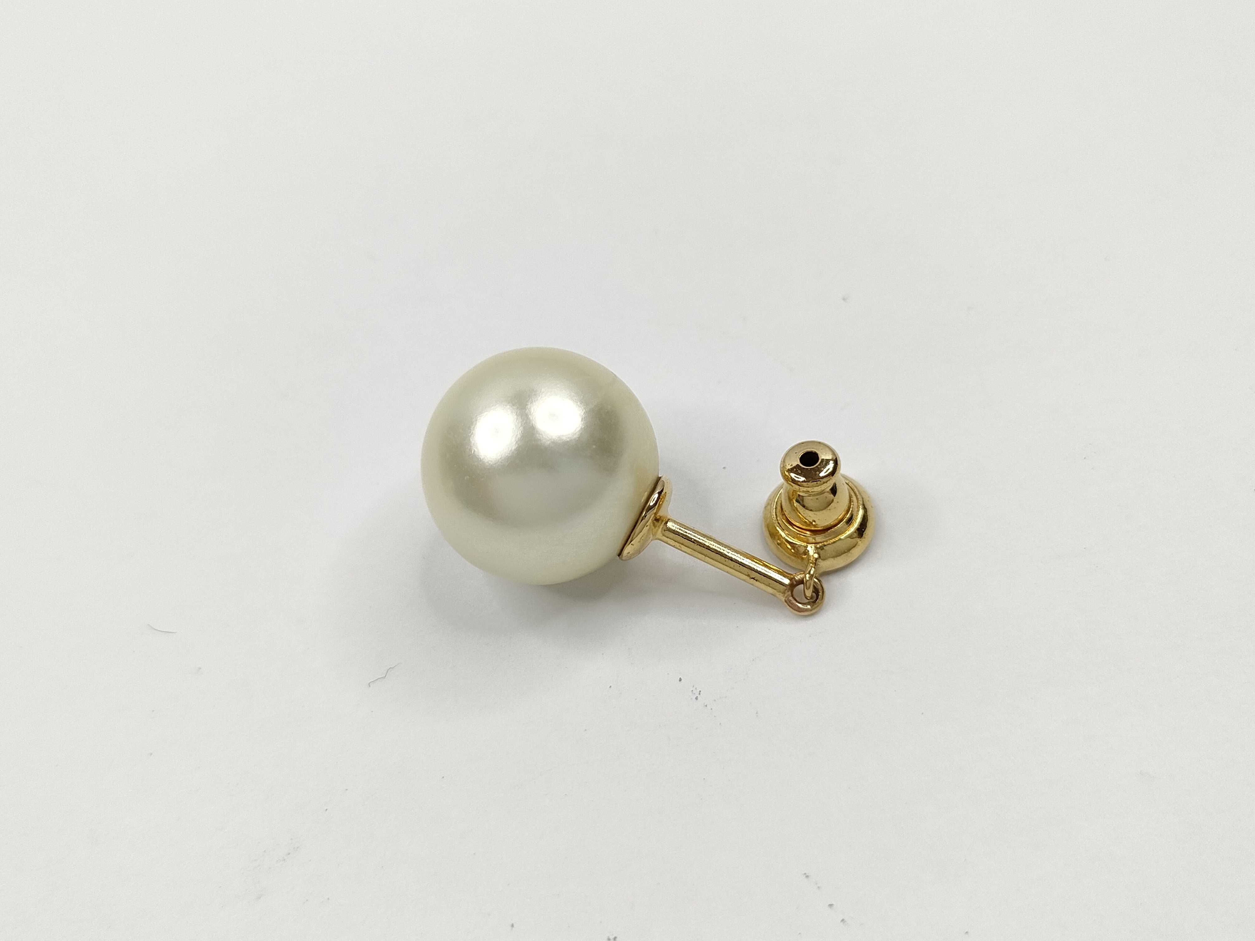 earrings, pearl heart rhinestone earrings — view 8