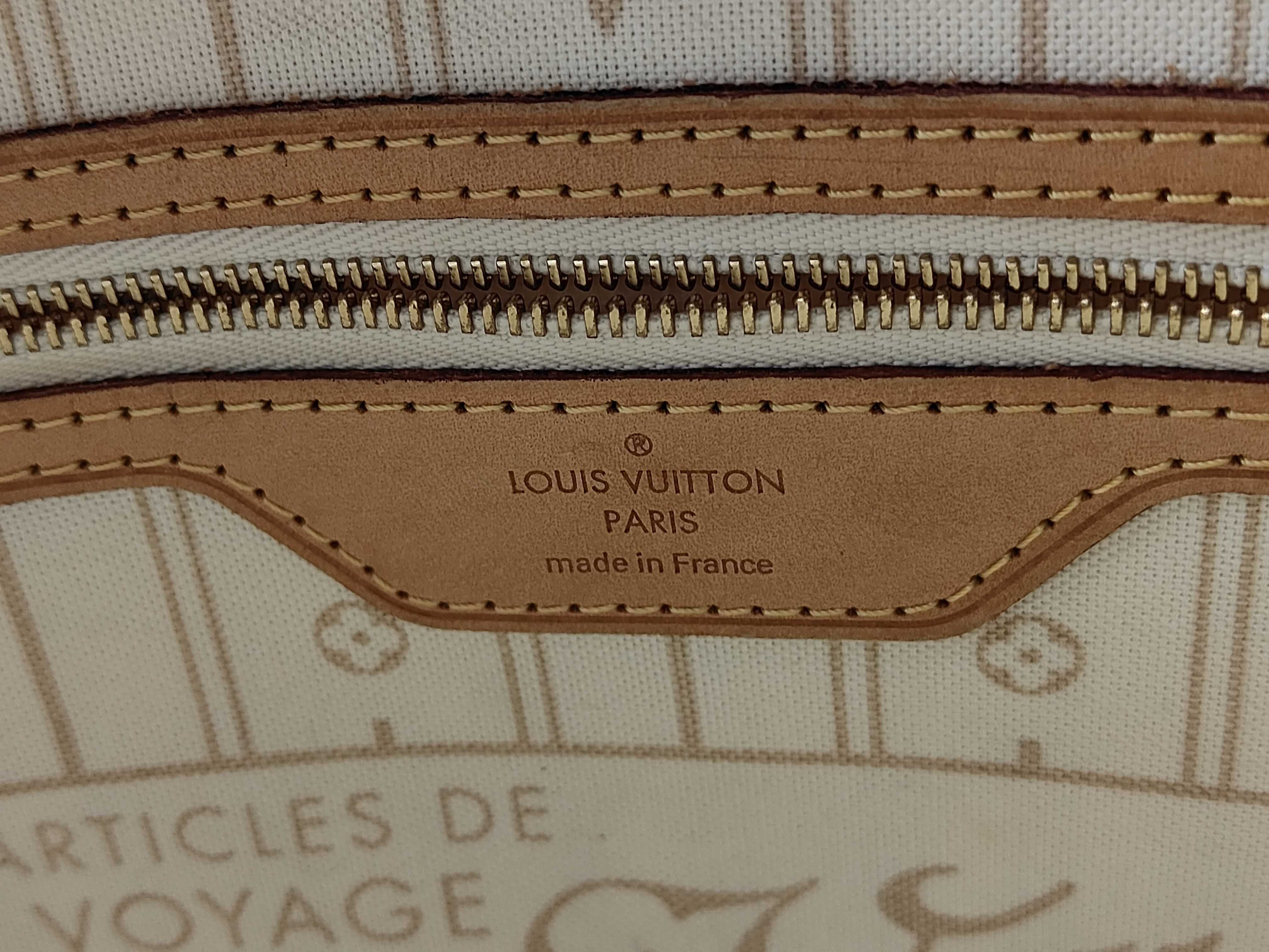 Damier Azur Neverfull MM N51107 AR2101 White Tote Bag — view 11