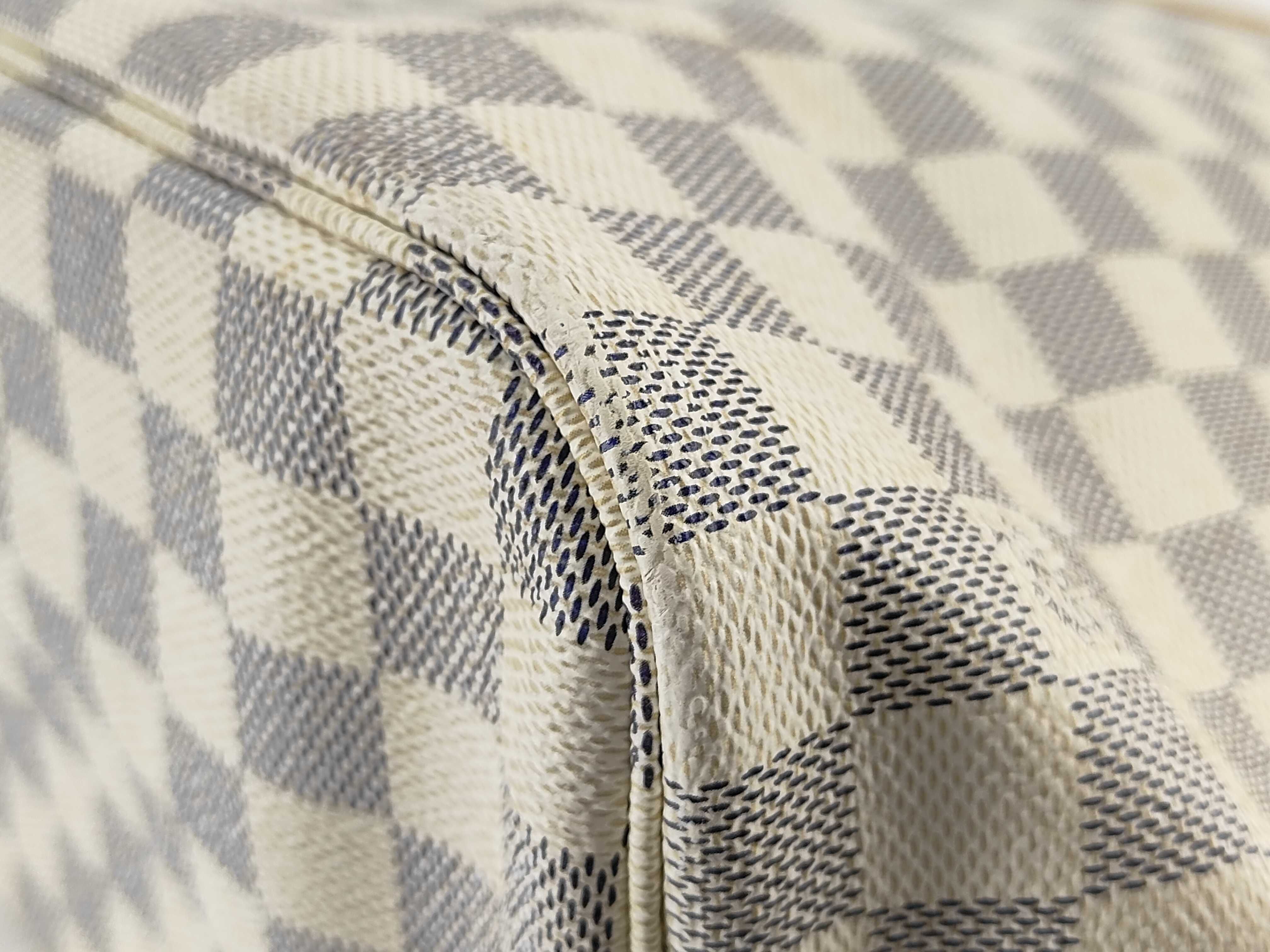 Damier Azur Neverfull MM N51107 AR2101 White Tote Bag — view 8