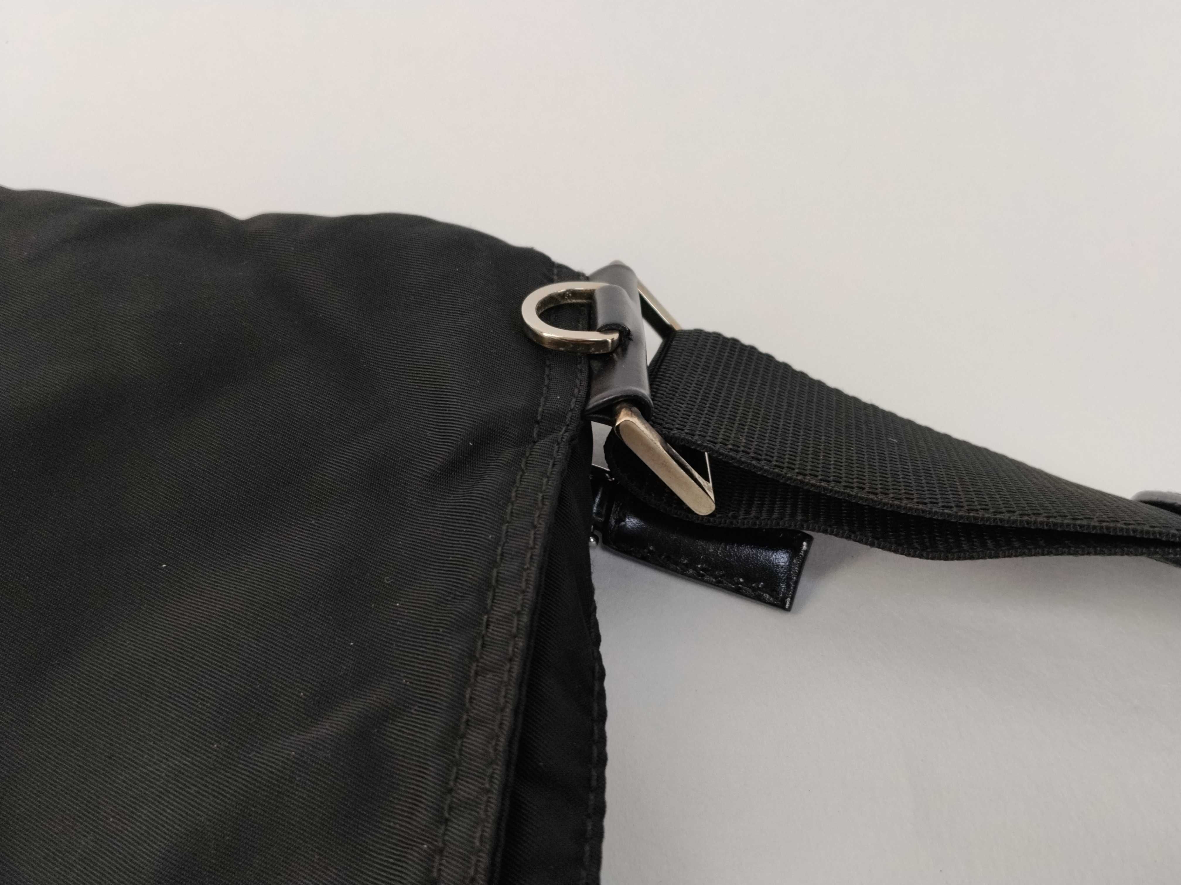 Nylon Shoulder Bag, Black Nylon Shoulder Bag — view 5