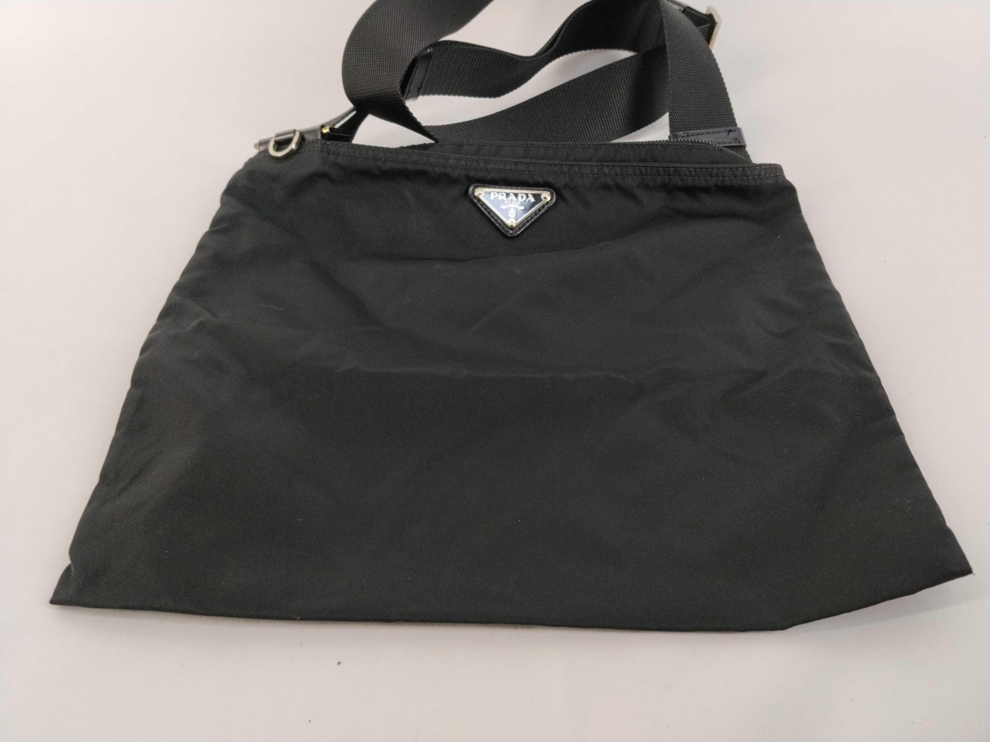 Nylon Shoulder Bag, Black Nylon Shoulder Bag — view 7