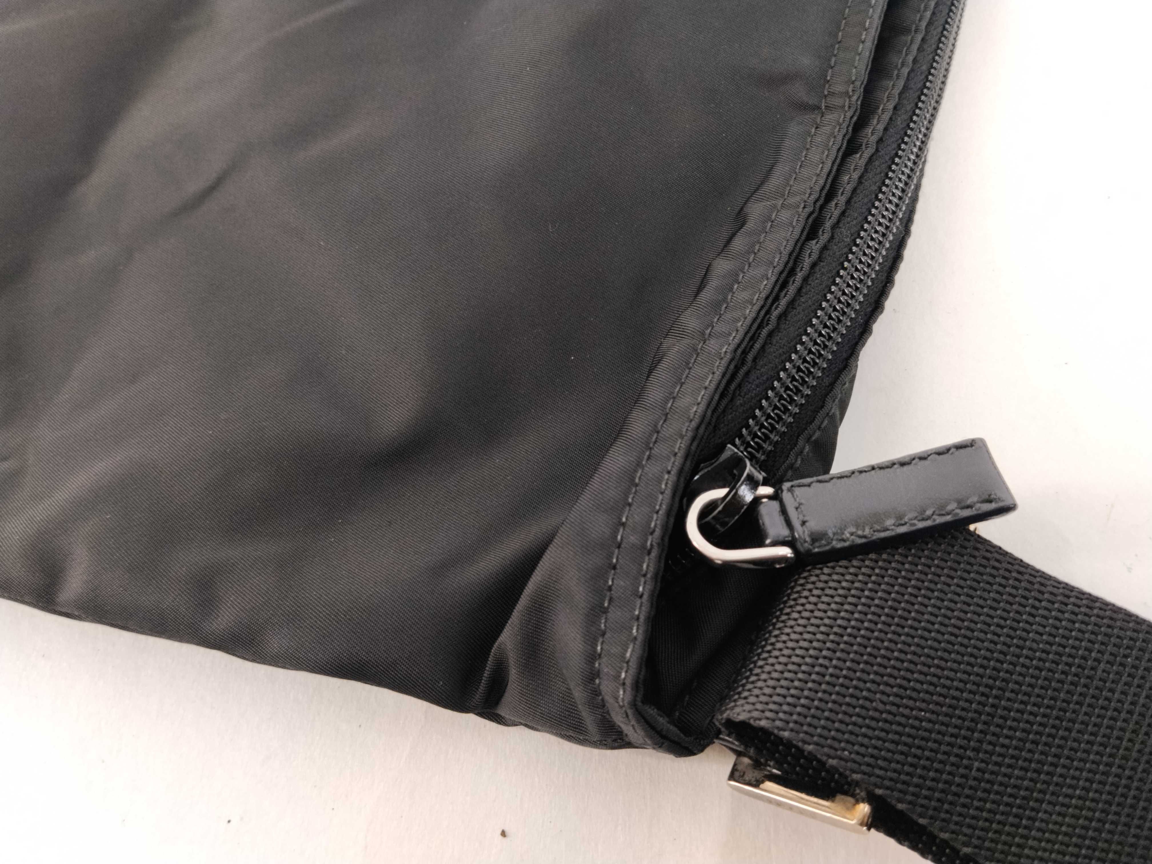 Nylon Shoulder Bag, Black Nylon Shoulder Bag — view 8
