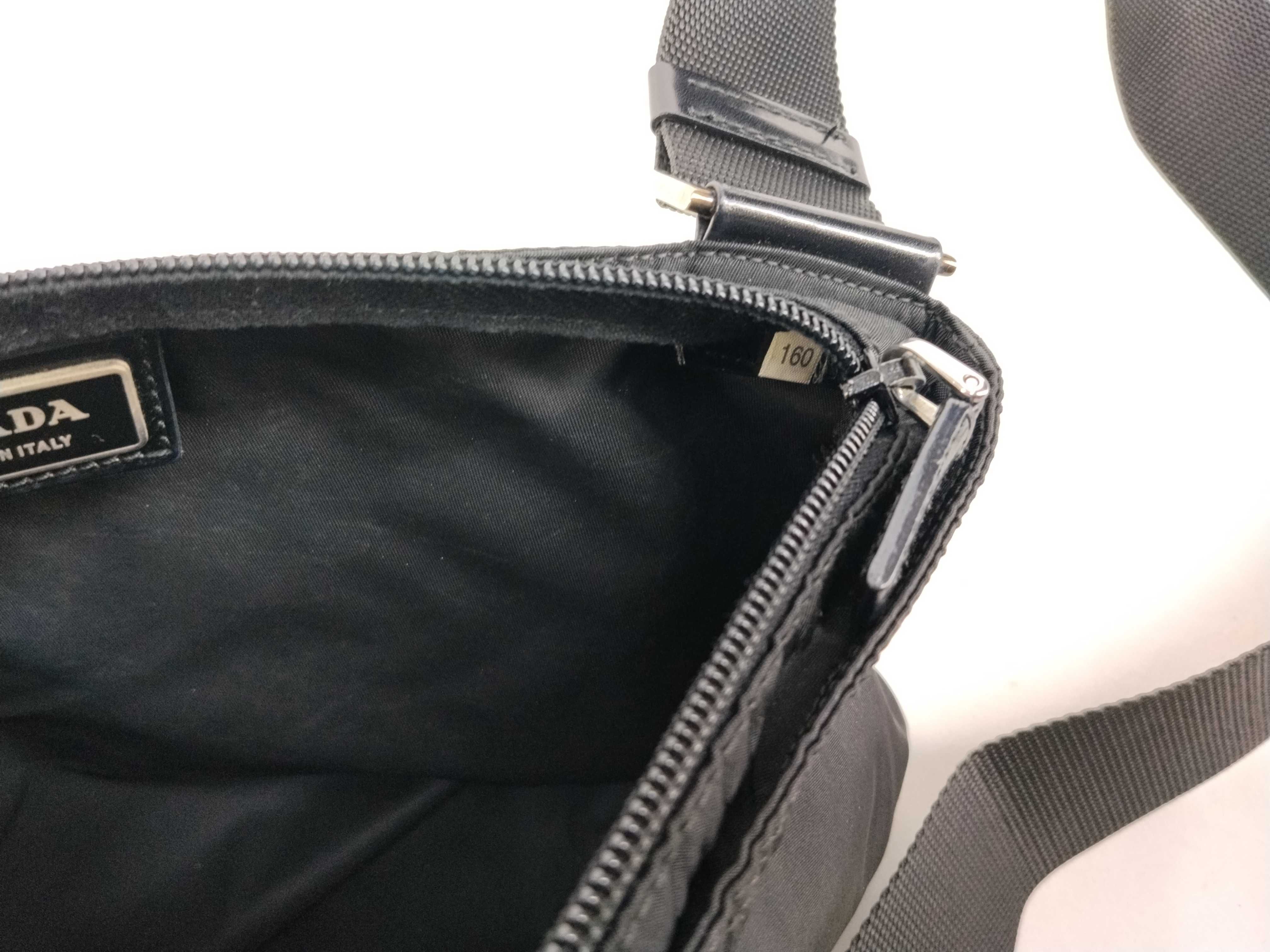 Nylon Shoulder Bag, Black Nylon Shoulder Bag — view 10