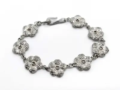 Camellia Bracelet, Camellia 98A Silver Color Bracelet/Bangle