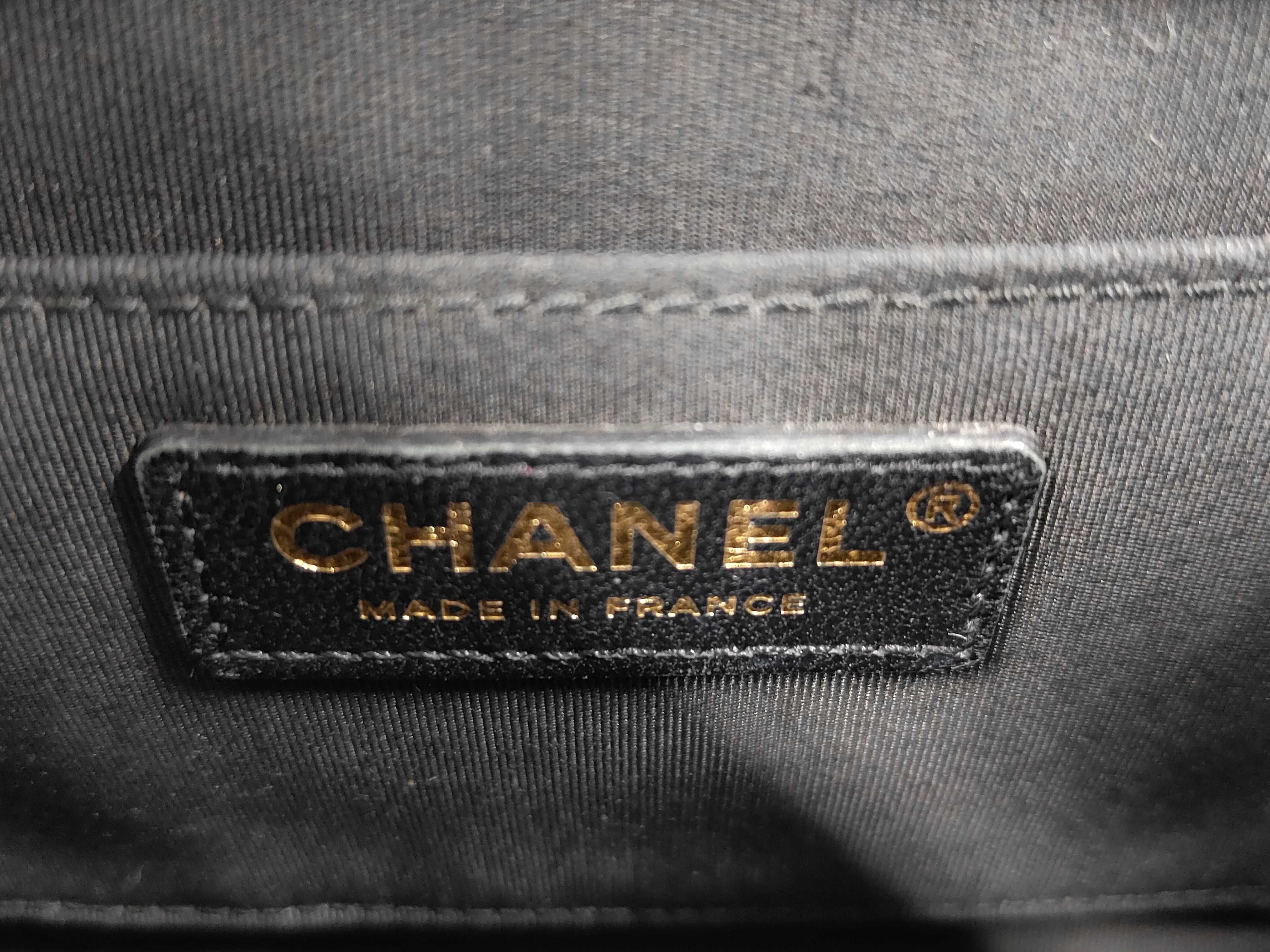 Matelassé Lambskin Chain Shoulder Bag, Pearl Black with Gold Hardware, Serial Number 29 — view 8