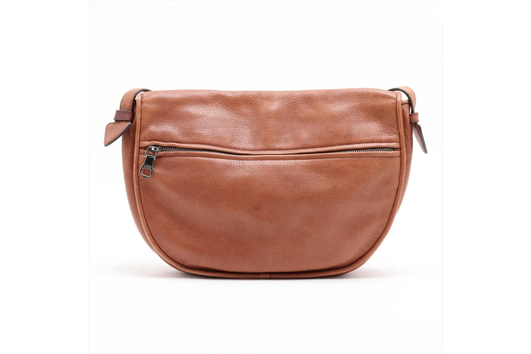Leather shoulder bag, crossbody bag, genuine leather, brown. — view 2