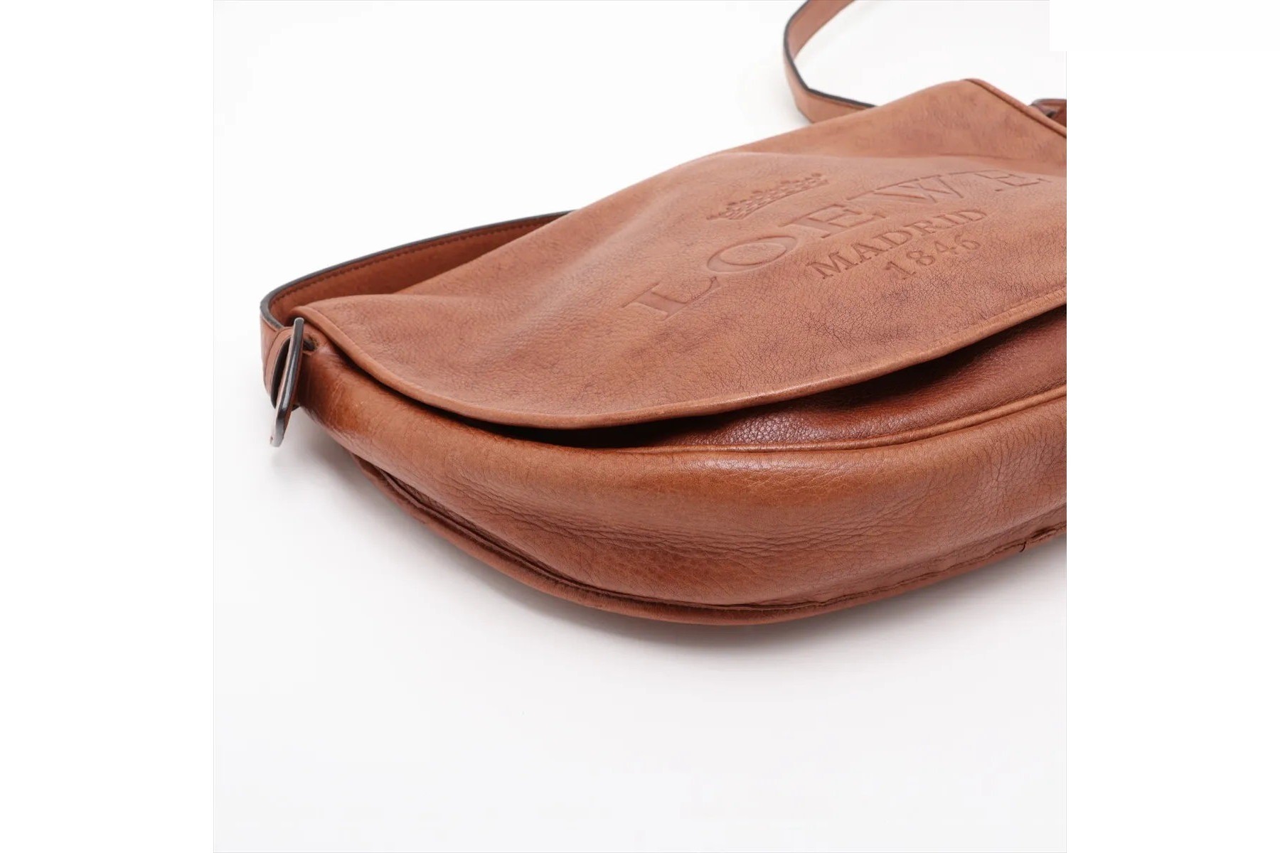 Leather shoulder bag, crossbody bag, genuine leather, brown. — view 4