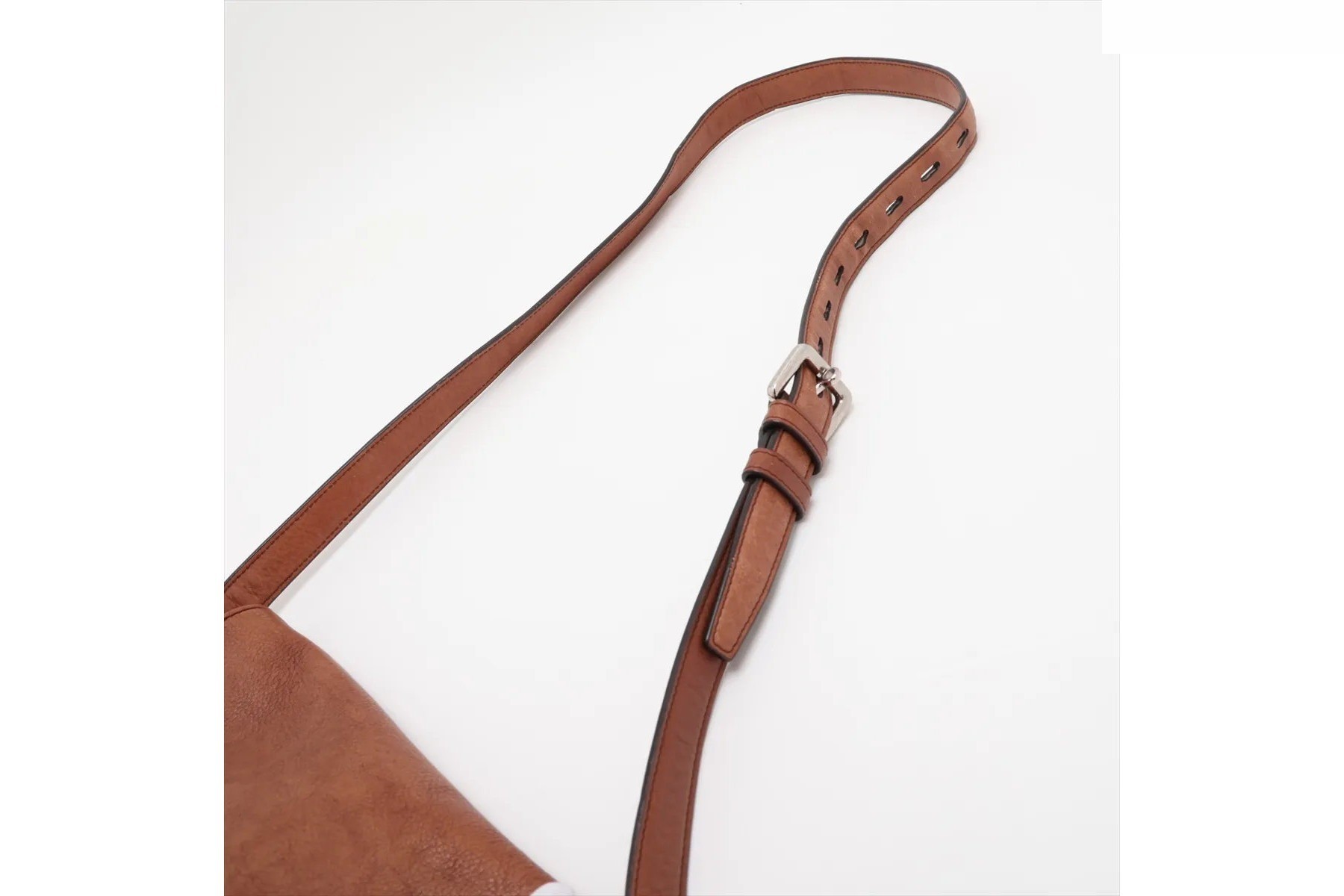 Leather shoulder bag, crossbody bag, genuine leather, brown. — view 5