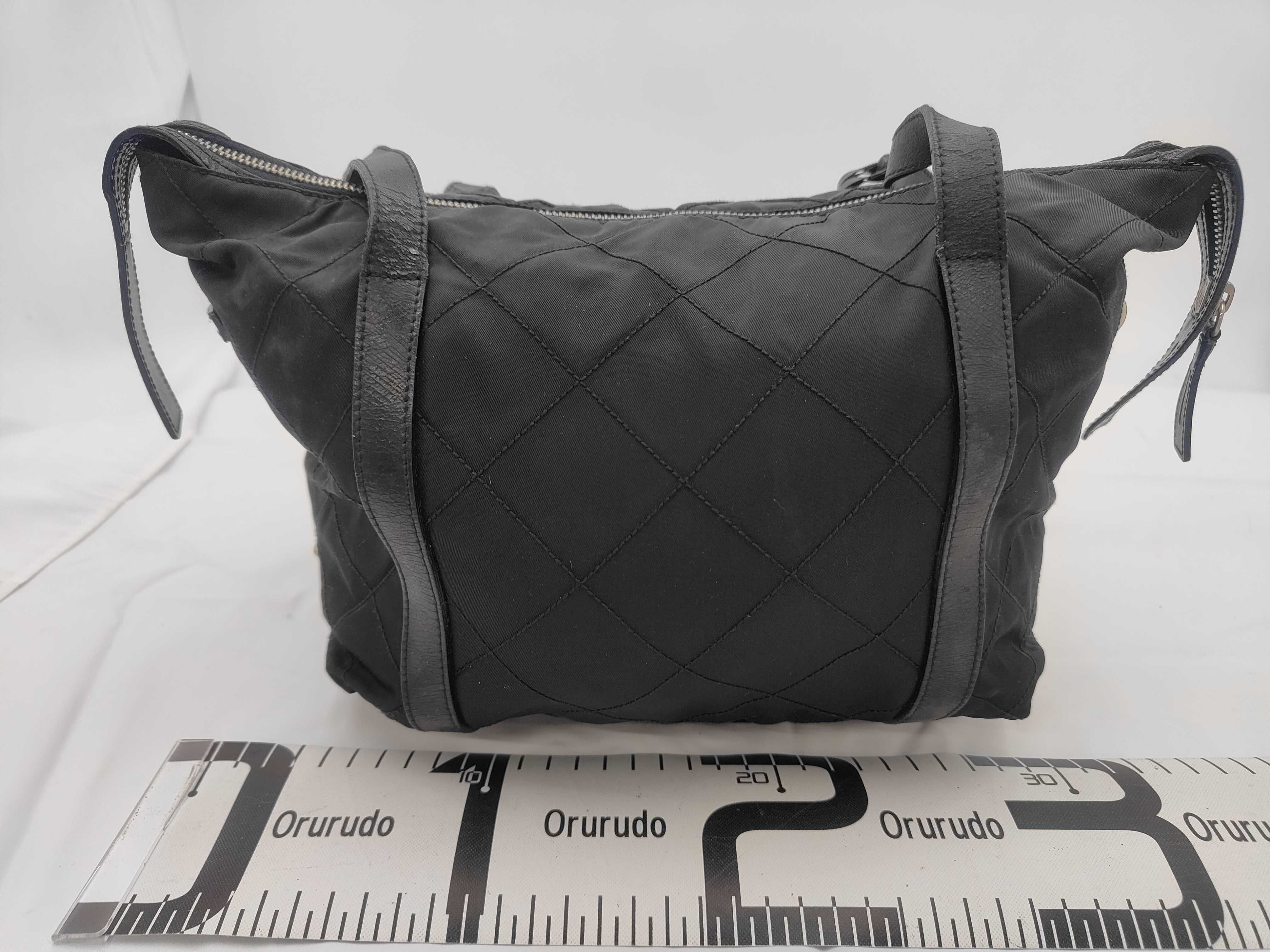 Tessuto Quilted Nylon Tote Bag, Black Shoulder Bag — view 2