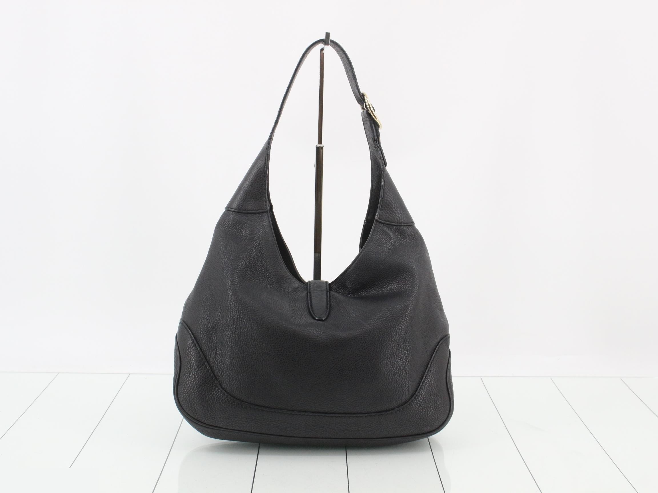 New Jackie Leather Shoulder Bag, Black — view 2
