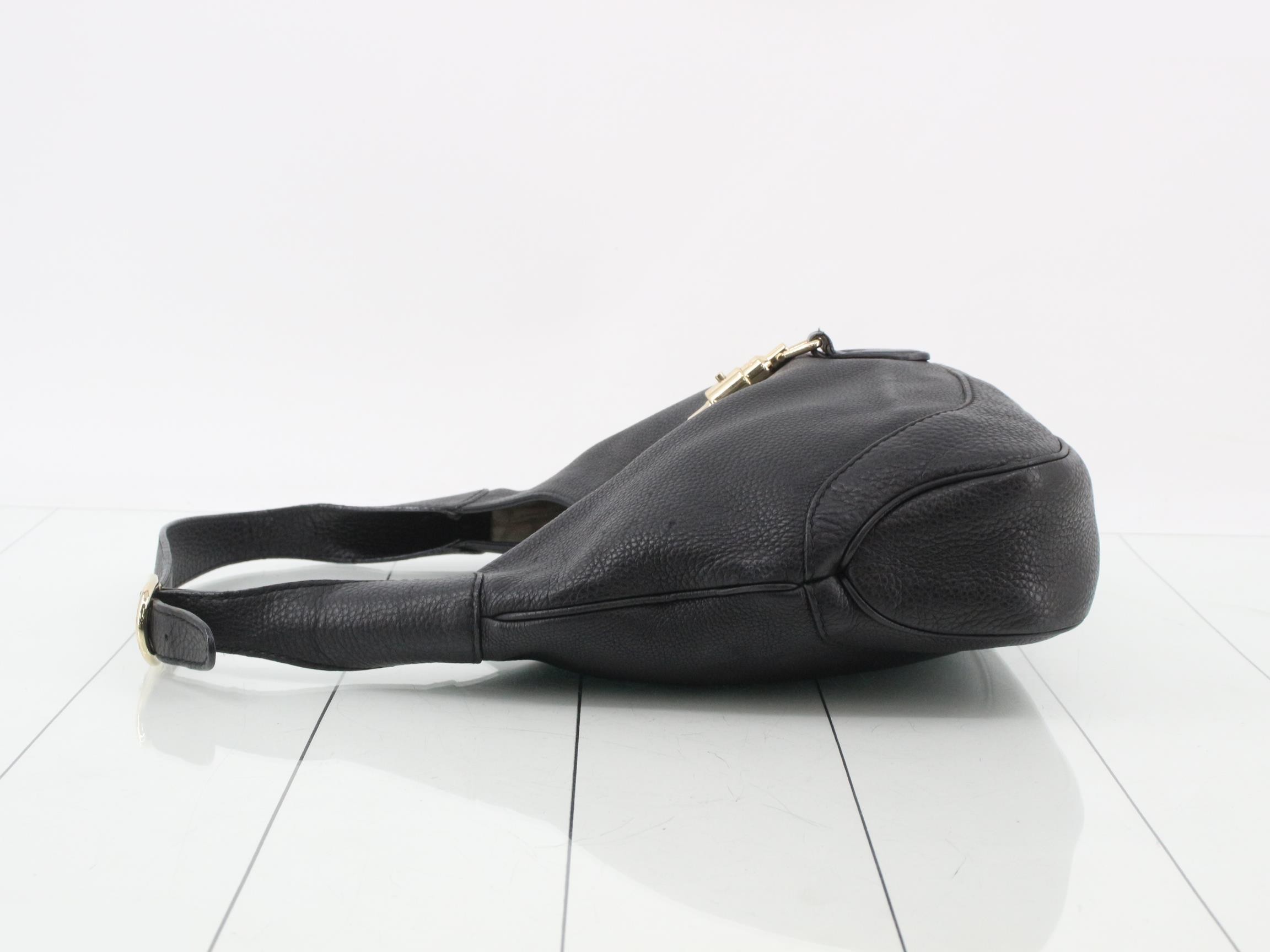 New Jackie Leather Shoulder Bag, Black — view 4